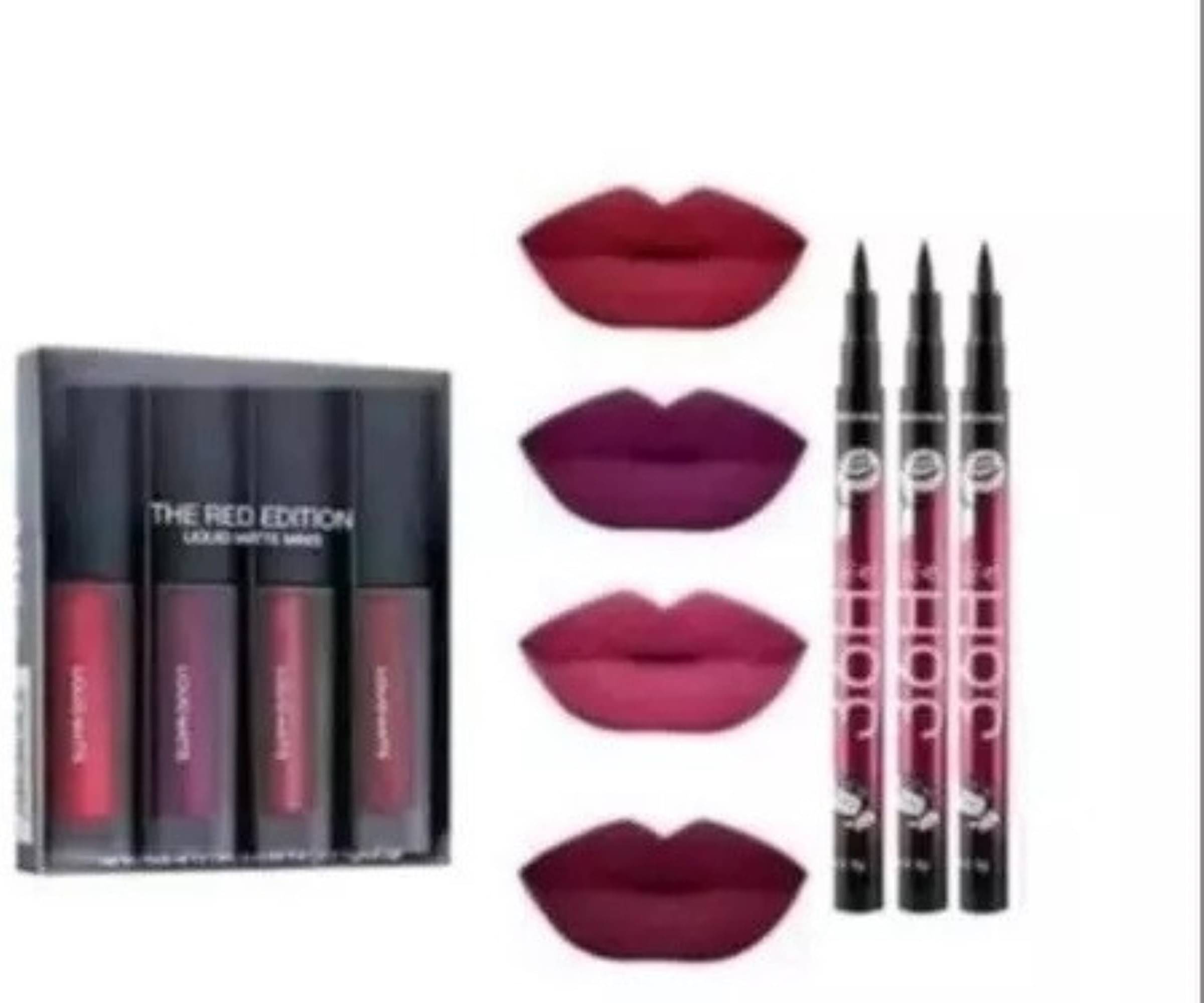     			Yelgo Makeup Kit ( 4 Lipsticks::3 eyeliner )