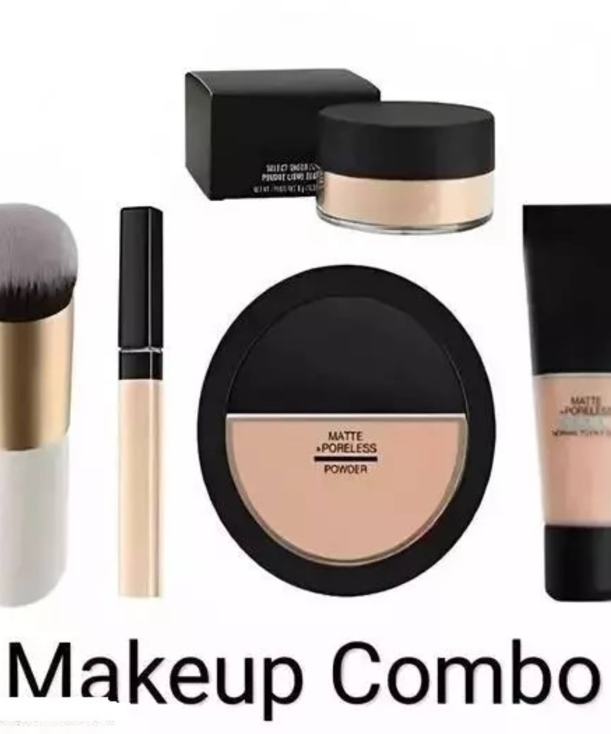 Yelgo Makeup Kit ( Compact::loose powder::concealer::Foundation::foundation brush ) Yelgo Makeup Kit ( Compact::loose powder::concealer::Foundation::foundation brush )