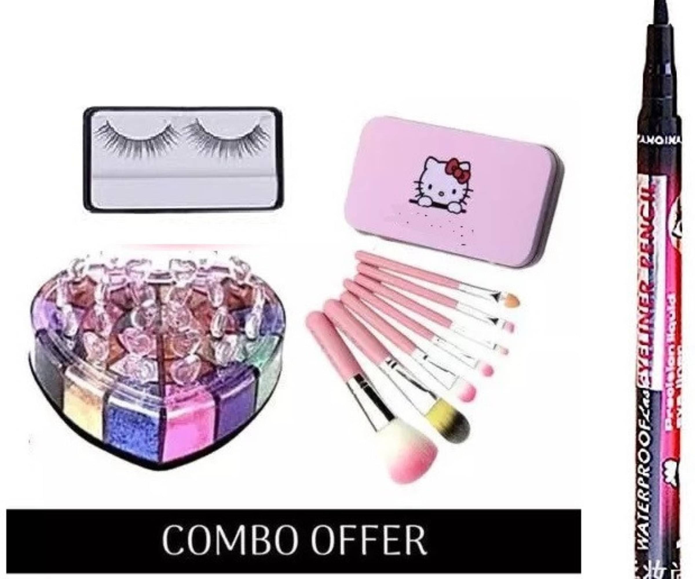     			Yelgo Makeup Kit ( EYELASH::EYESHADOW::EYELINER::MAKEUP BRUSHES )