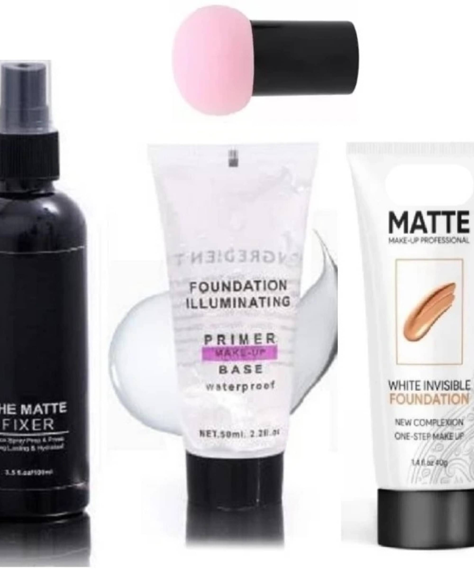     			Yelgo Makeup Kit ( Fixer::Primer::Foundation::Puff )