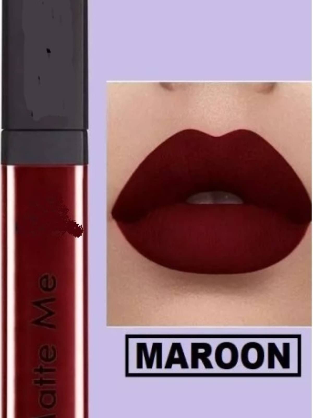     			Yelgo Maroon Matte Long Lasting Liquid Lipstick ( Pack of 1 )