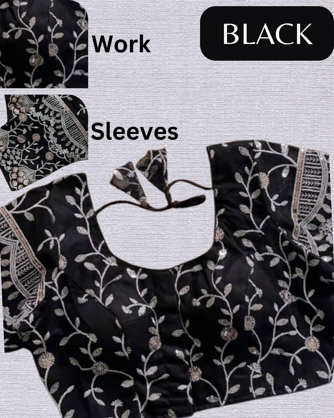 fancynine Black Semi Stitched Net Women's Blouse ( Pack of 1 ) fancynine Black Semi Stitched Net Women's Blouse ( Pack of 1 )