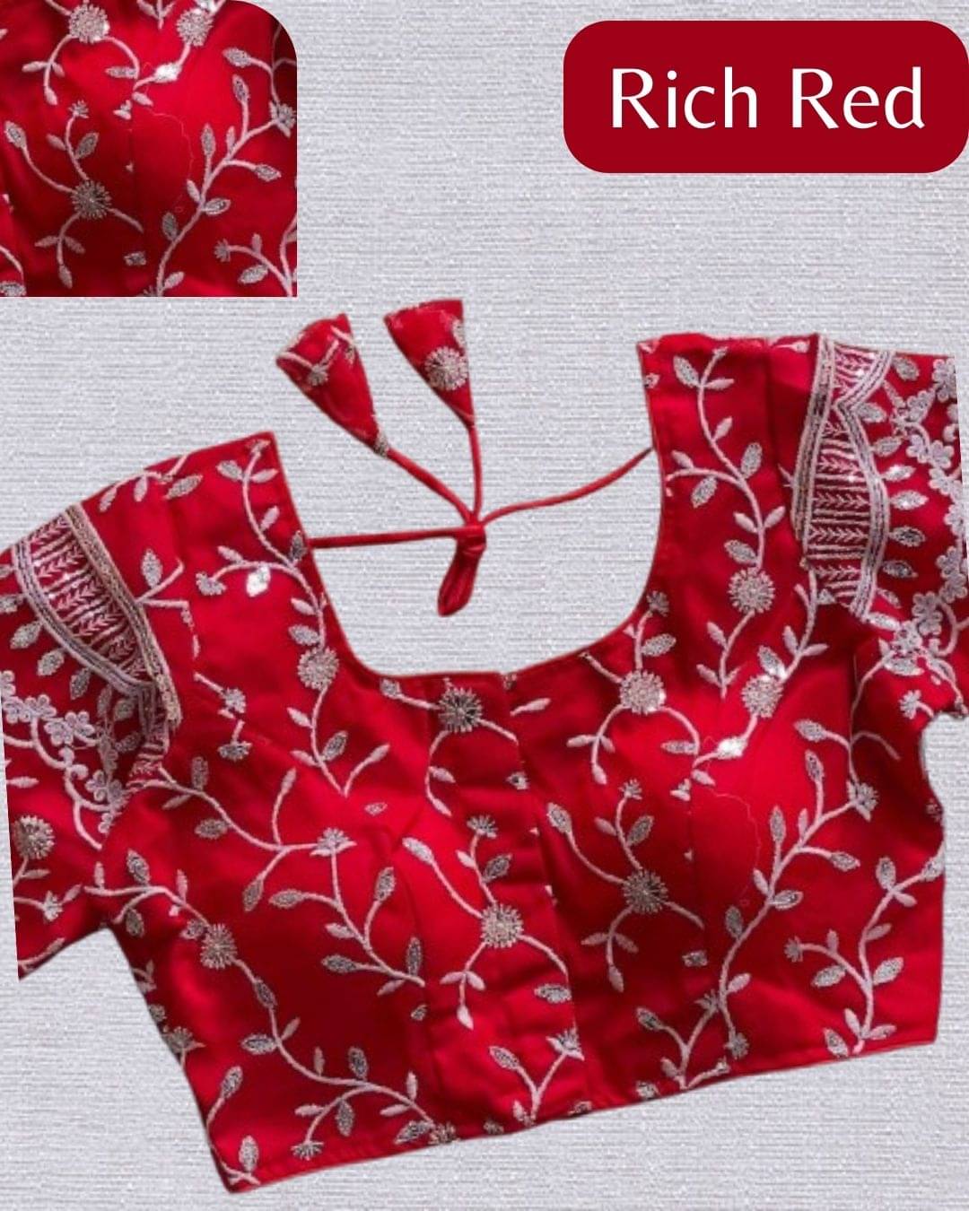 fancynine Red Semi Stitched Net Women's Blouse ( Pack of 1 ) fancynine Red Semi Stitched Net Women's Blouse ( Pack of 1 )