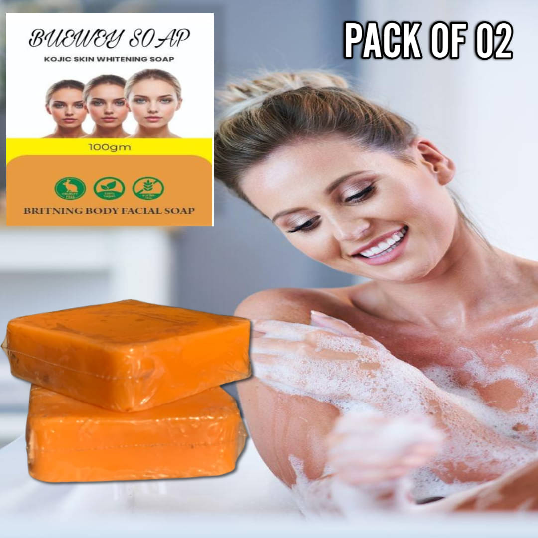     			BUEWEY Skin Whitening skincare sinche Body Soap Natural Soap for All Skin Type ( Pack of 2 )