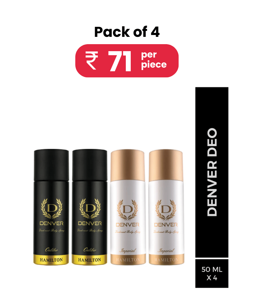 Denver Deodorant Deodorant Spray & Perfume for Men 50 ml ( Pack of 4 ) Denver Deodorant Deodorant Spray & Perfume for Men 50 ml ( Pack of 4 )
