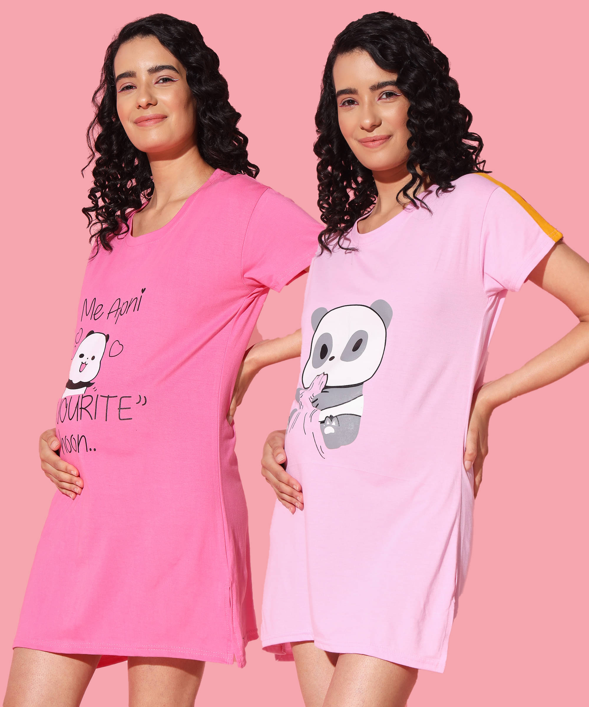 GRAND MALBORK Multicolor Cotton Women's Maternity Dress ( Pack of 2 ) GRAND MALBORK Multicolor Cotton Women's Maternity Dress ( Pack of 2 )