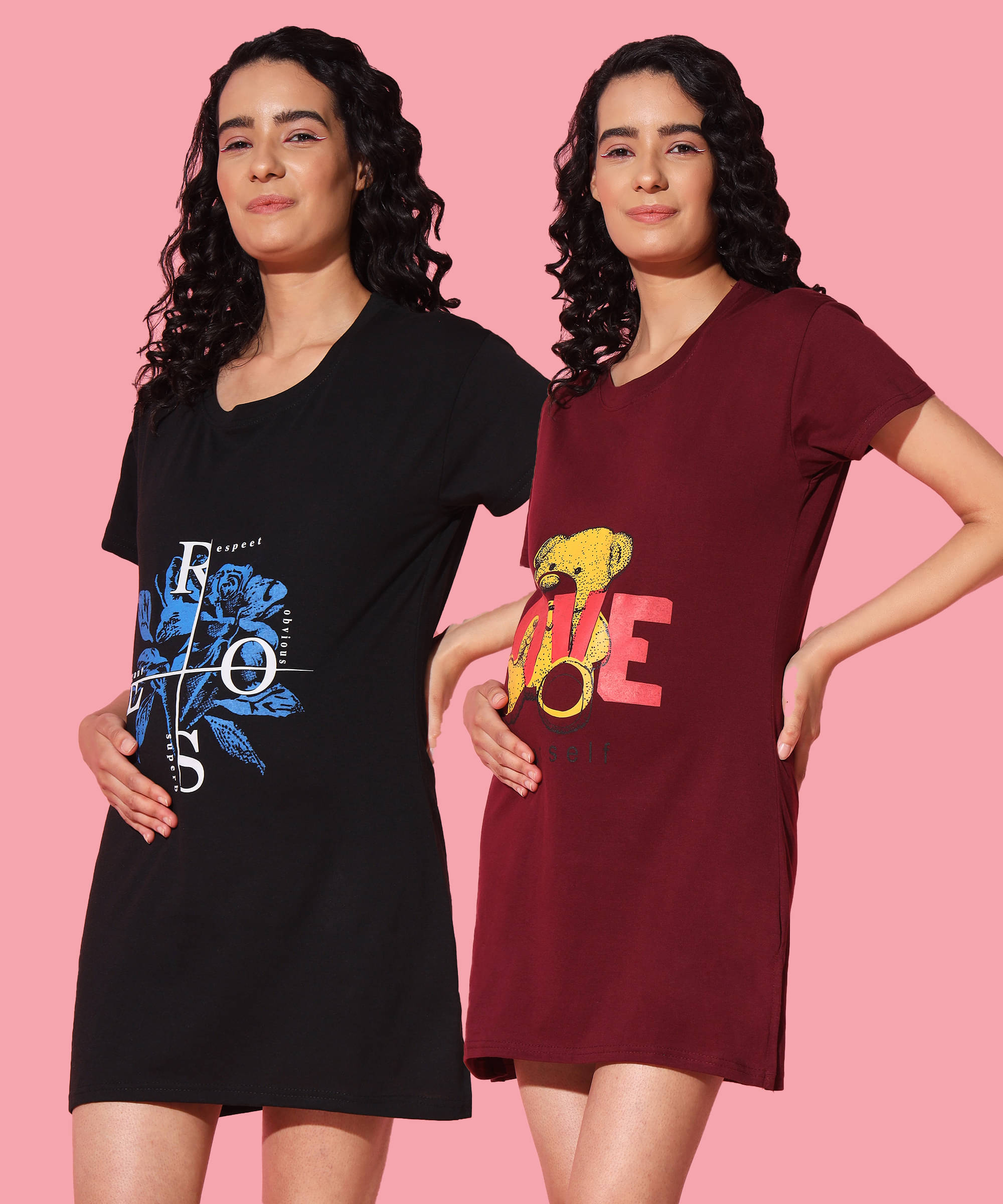 GRAND MALBORK Multicolor Cotton Women's Maternity Dress ( Pack of 2 )     			GRAND MALBORK Multicolor Cotton Women's Maternity Dress ( Pack of 2 )