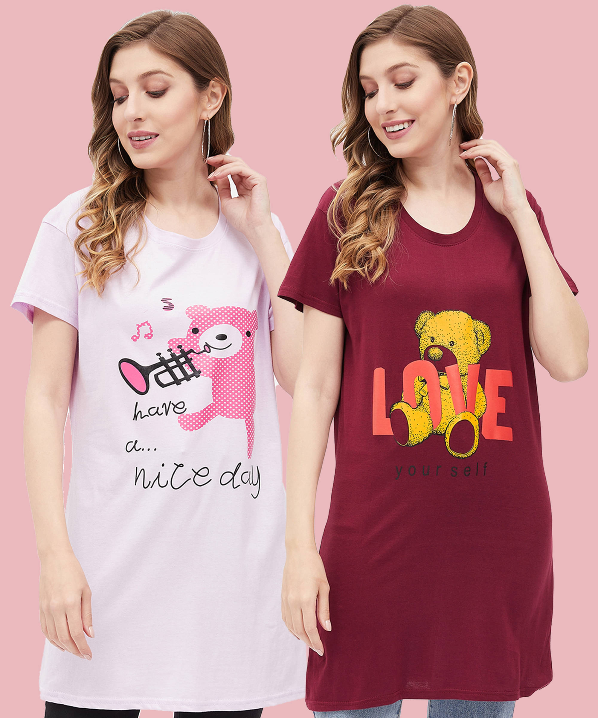     			GRAND MALBORK Women Cotton Printed Regular Fit Round Neck T-Shirt ( Multicolor )