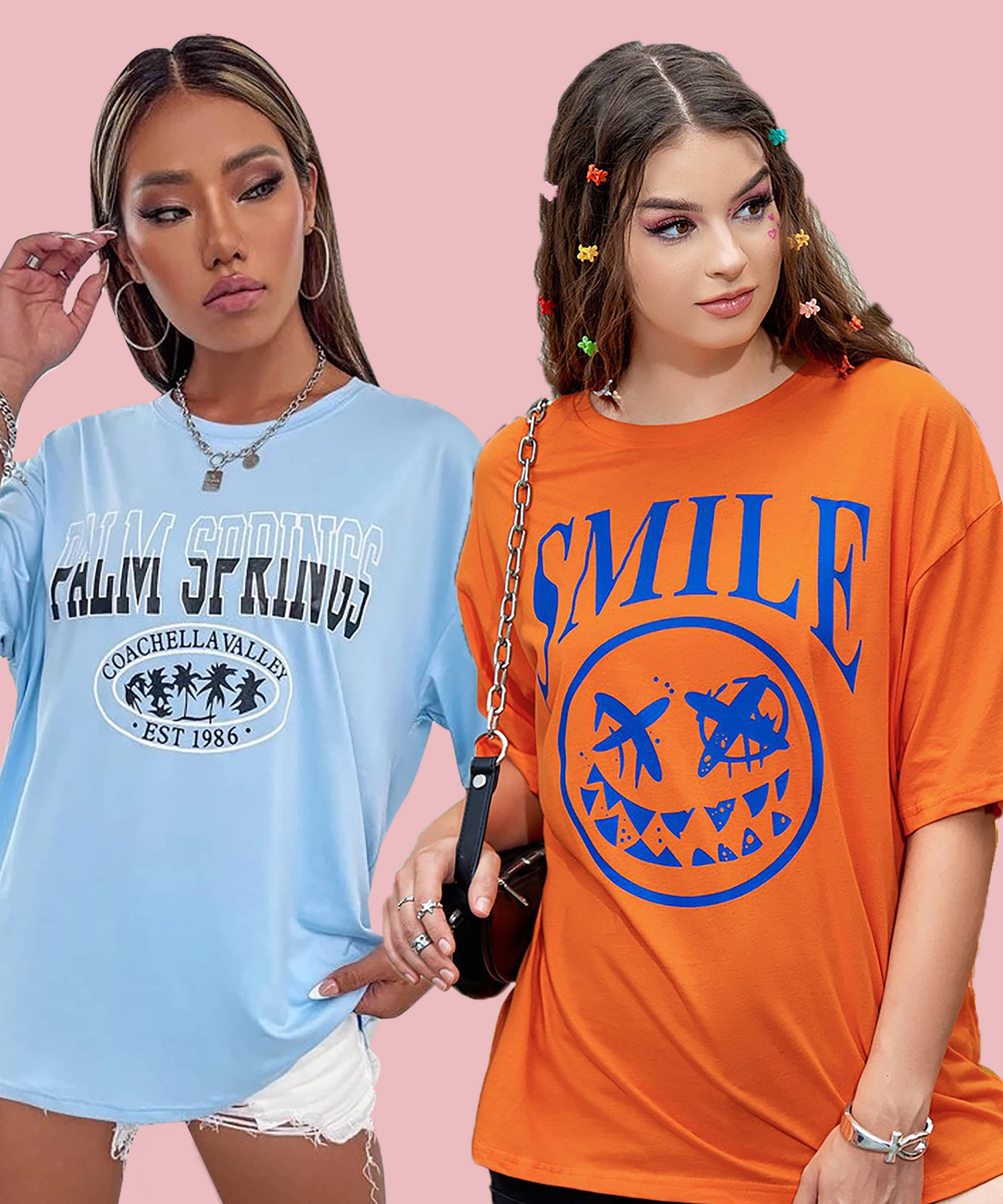 GRAND MALBORK Women Cotton Printed Oversized Fit Round Neck T-Shirt ( Multicolor )     			GRAND MALBORK Women Cotton Printed Oversized Fit Round Neck T-Shirt ( Multicolor )