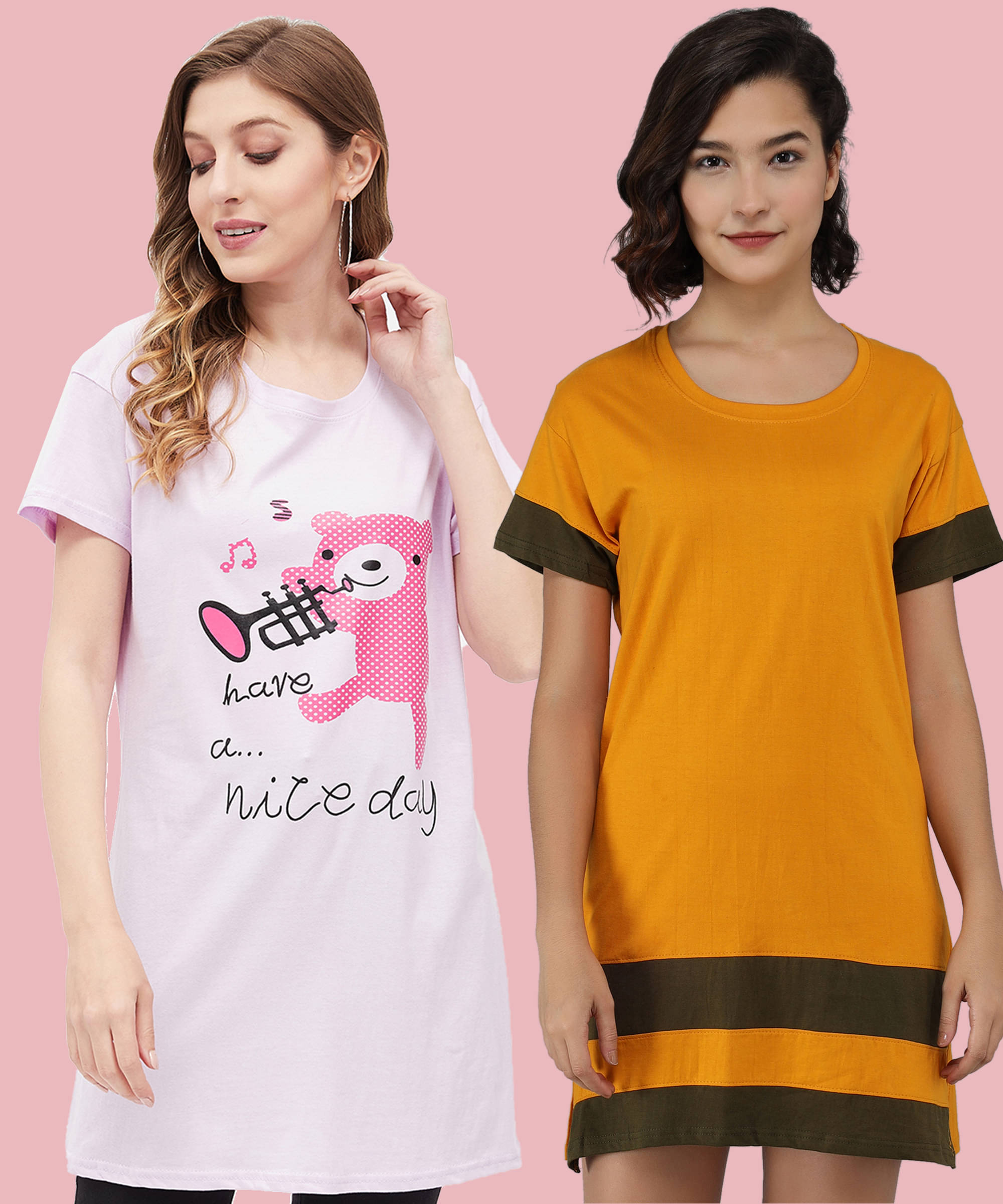     			GRAND MALBORK Women Cotton Printed Regular Fit Round Neck T-Shirt ( Multicolor )