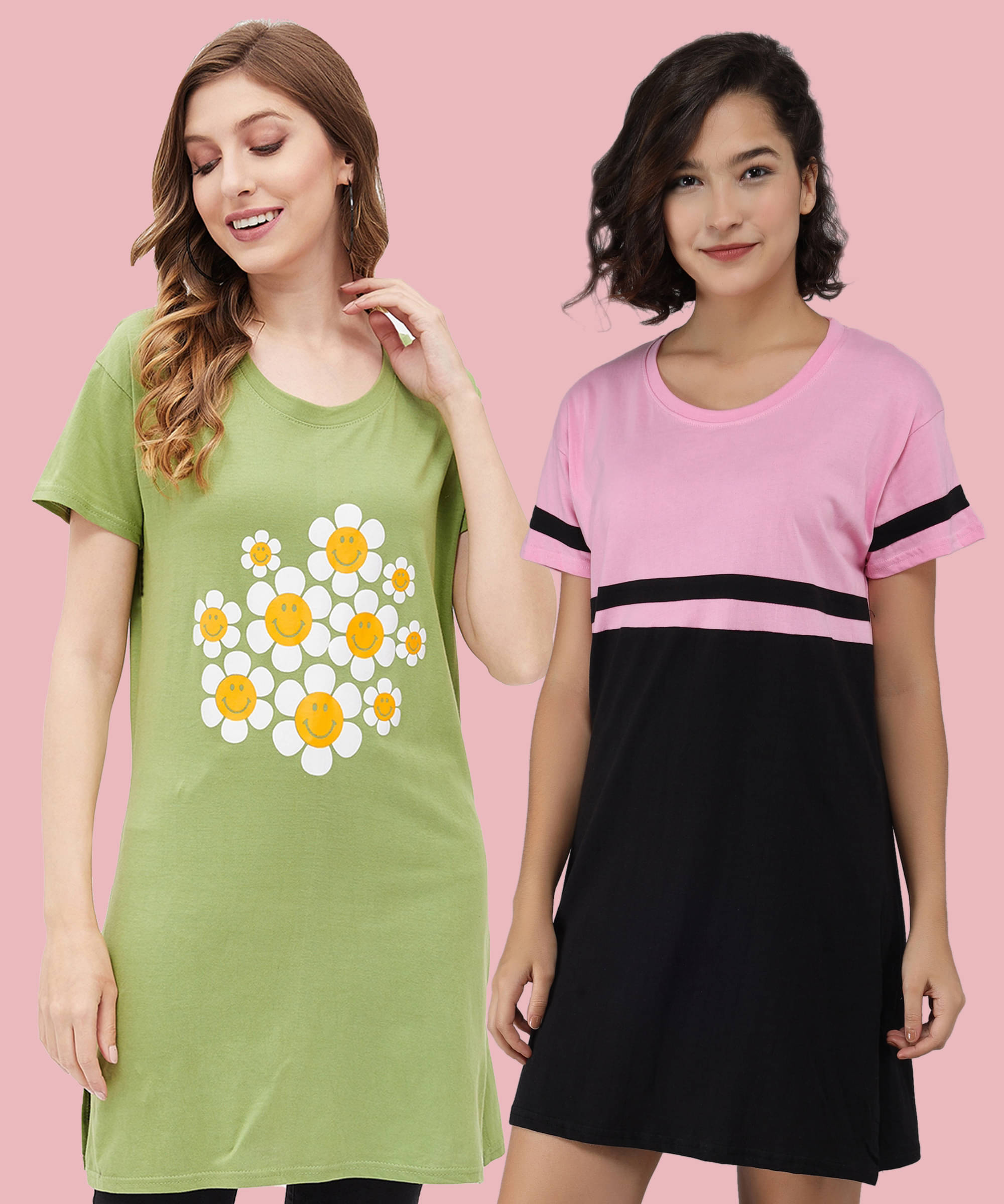     			GRAND MALBORK Women Cotton Printed Regular Fit Round Neck T-Shirt ( Multicolor )