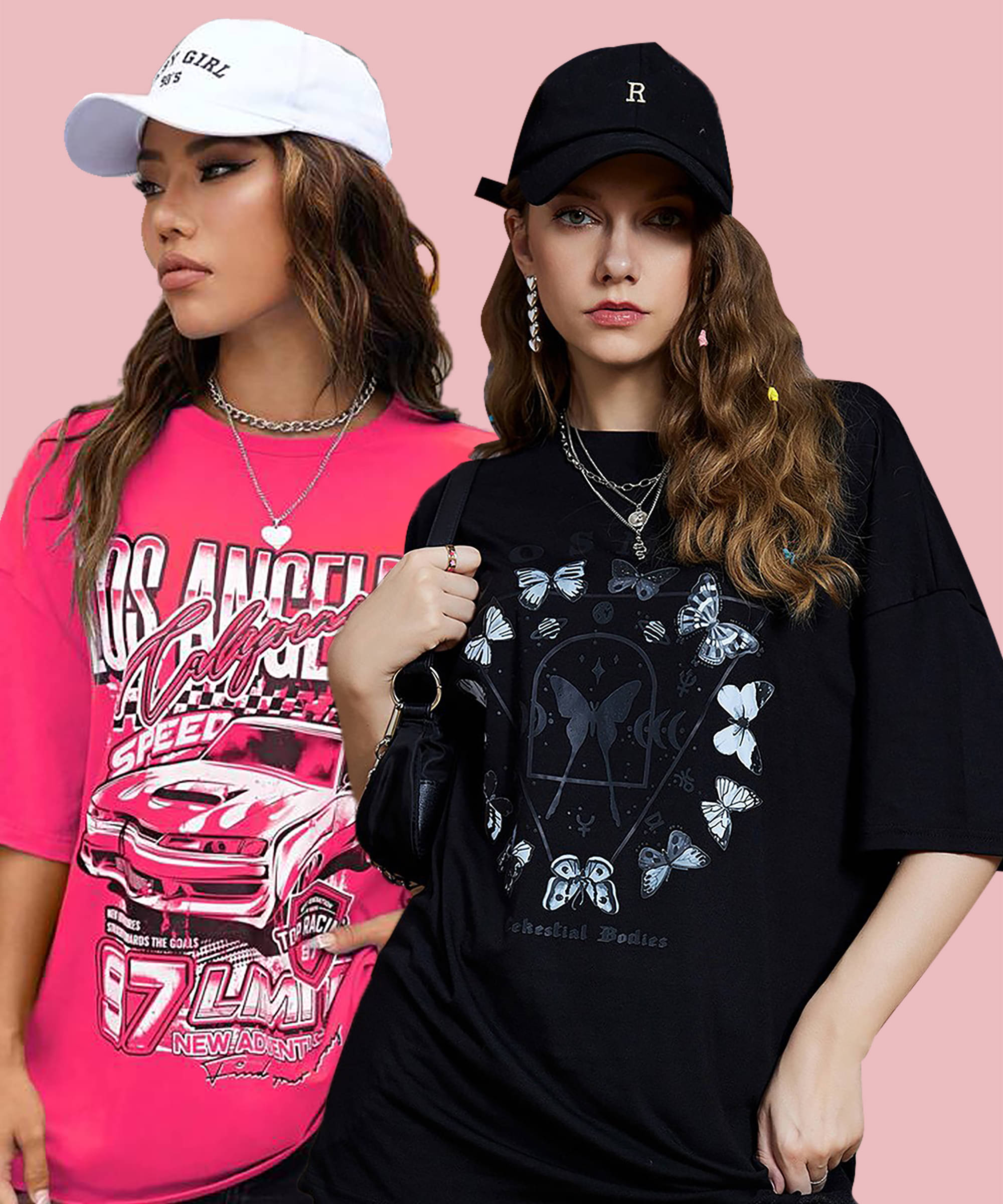     			GRAND MALBORK Women Cotton Printed Oversized Fit Round Neck T-Shirt ( Multicolor )