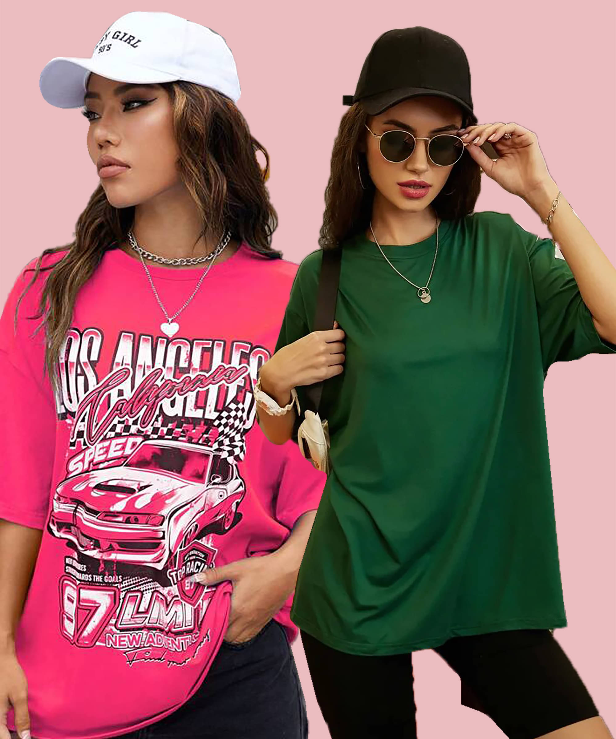 GRAND MALBORK Women Cotton Printed Oversized Fit Round Neck T-Shirt ( Multicolor )     			GRAND MALBORK Women Cotton Printed Oversized Fit Round Neck T-Shirt ( Multicolor )