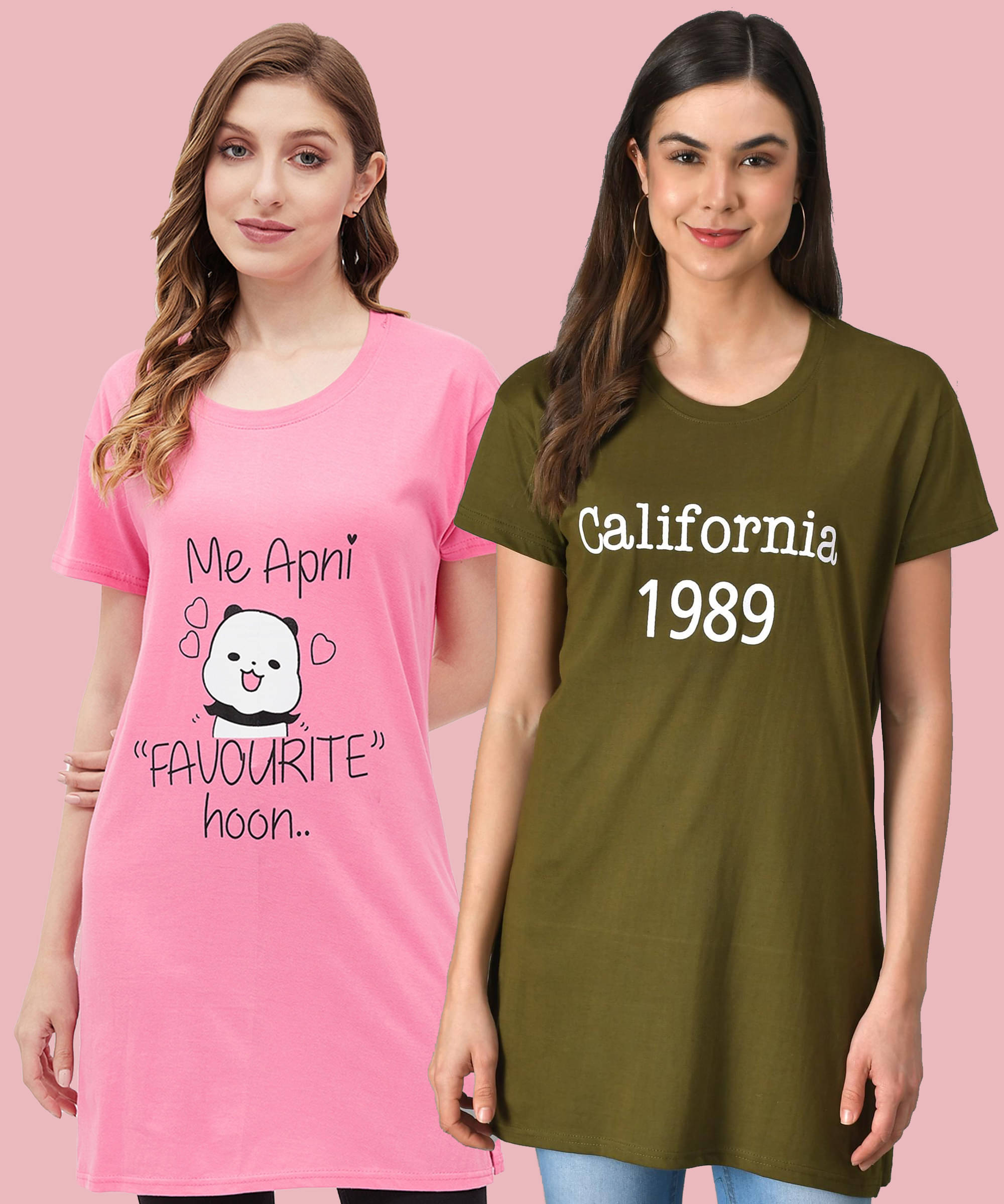 GRAND MALBORK Women Cotton Printed Regular Fit Round Neck T-Shirt ( Multicolor )     			GRAND MALBORK Women Cotton Printed Regular Fit Round Neck T-Shirt ( Multicolor )