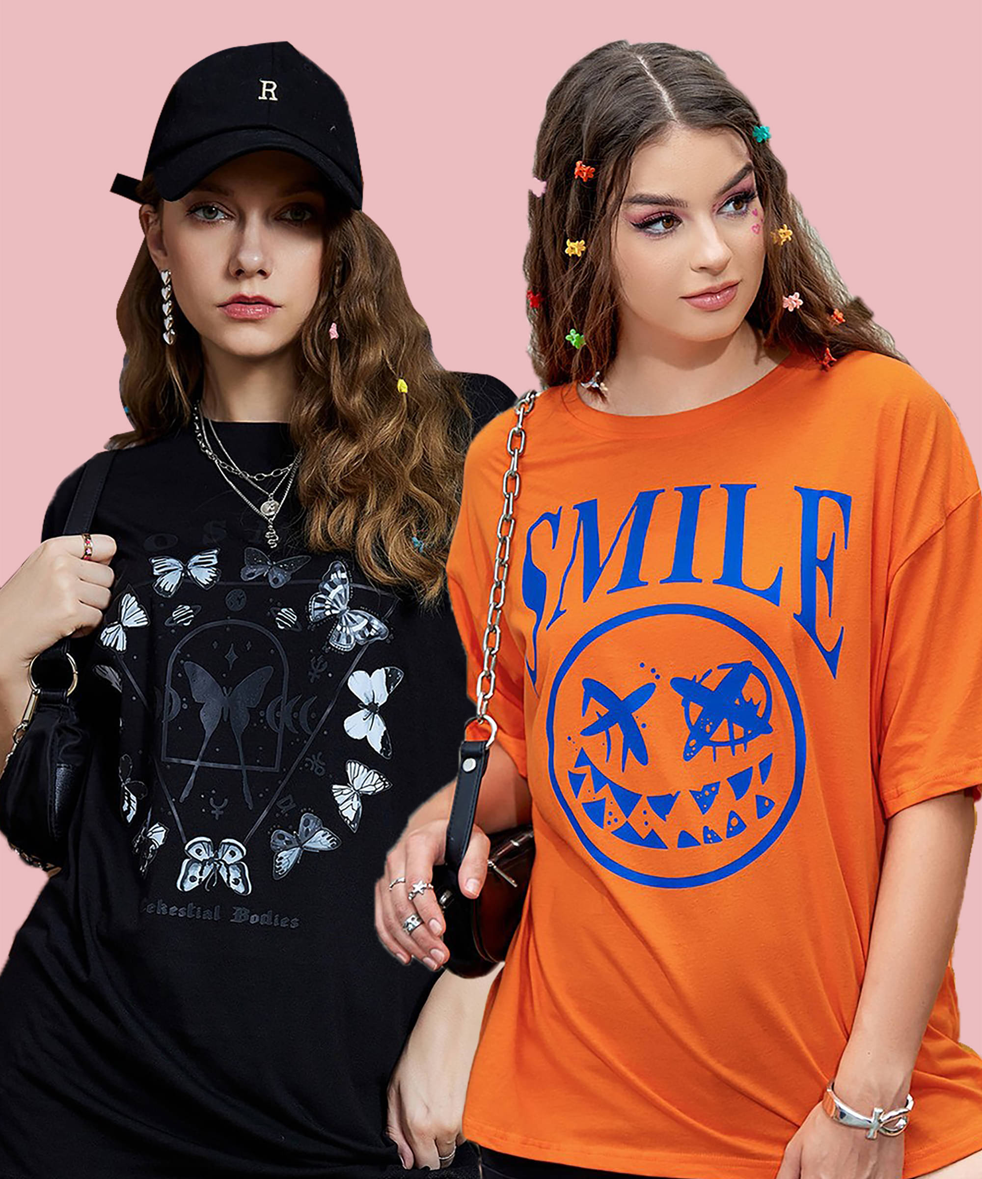 GRAND MALBORK Women Cotton Printed Oversized Fit Round Neck T-Shirt ( Multicolor ) GRAND MALBORK Women Cotton Printed Oversized Fit Round Neck T-Shirt ( Multicolor )