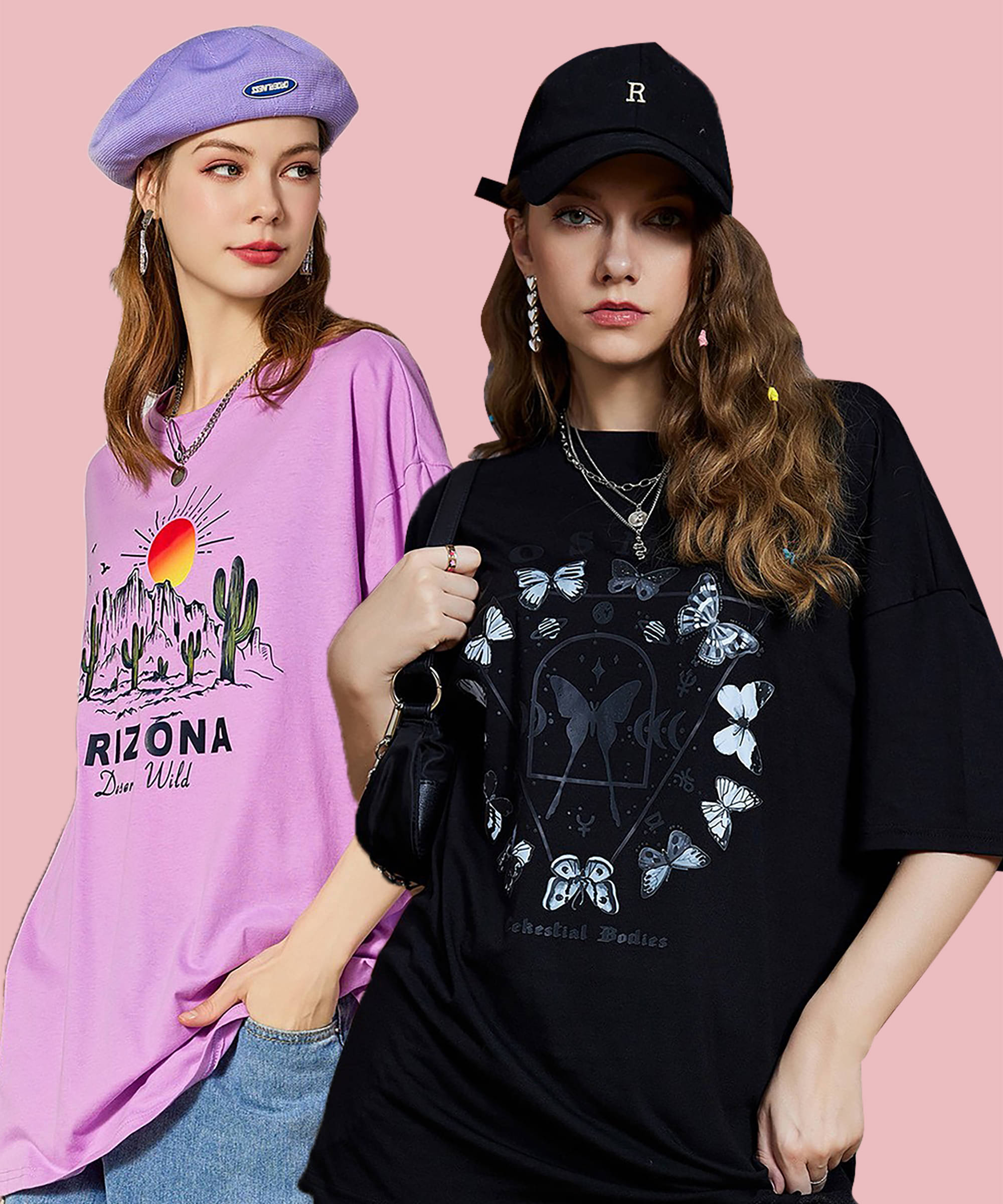 GRAND MALBORK Women Cotton Printed Oversized Fit Round Neck T-Shirt ( Multicolor ) GRAND MALBORK Women Cotton Printed Oversized Fit Round Neck T-Shirt ( Multicolor )