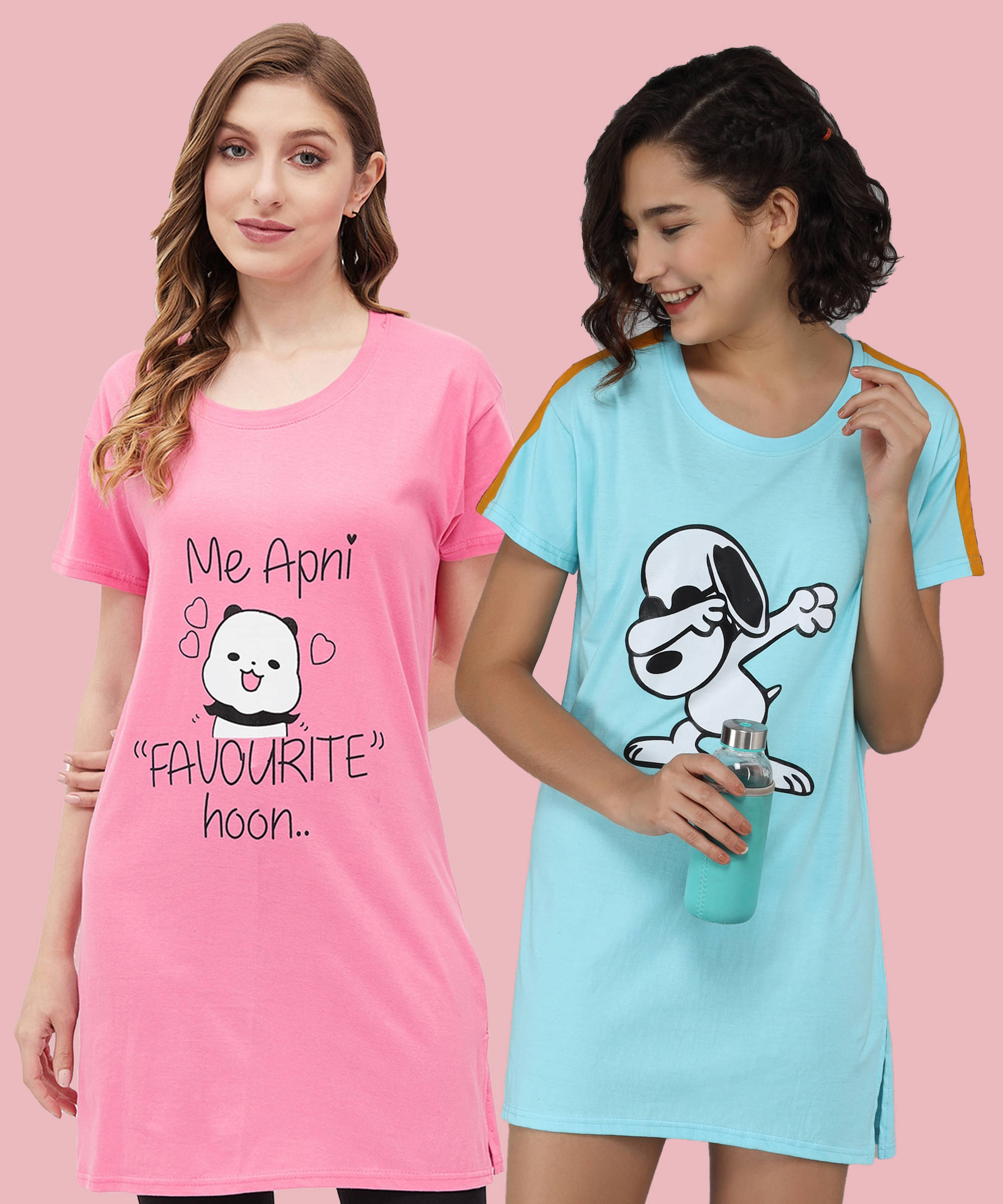 GRAND MALBORK Women Cotton Printed Regular Fit Round Neck T-Shirt ( Multicolor )     			GRAND MALBORK Women Cotton Printed Regular Fit Round Neck T-Shirt ( Multicolor )