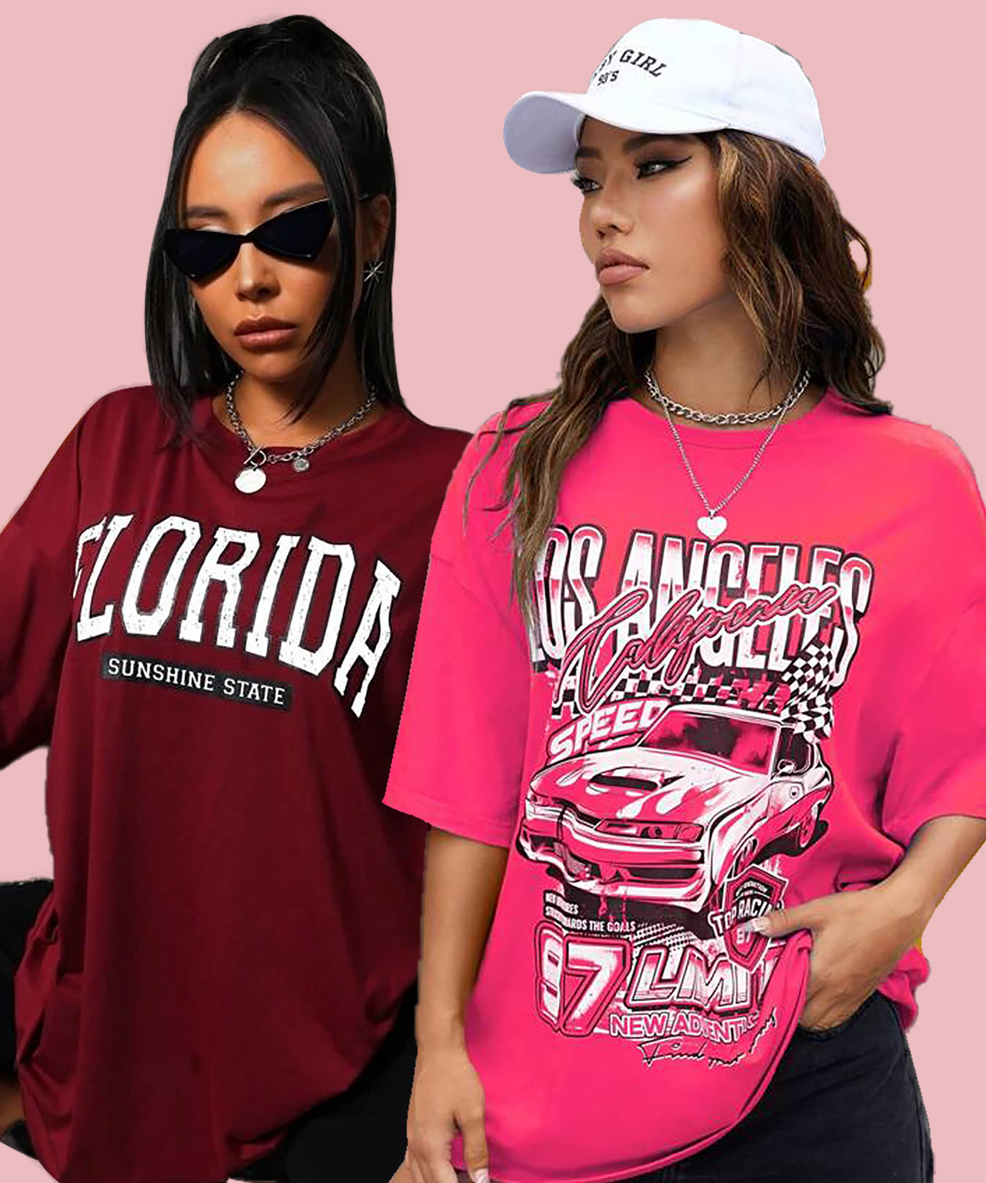     			GRAND MALBORK Women Cotton Printed Oversized Fit Round Neck T-Shirt ( Multicolor )