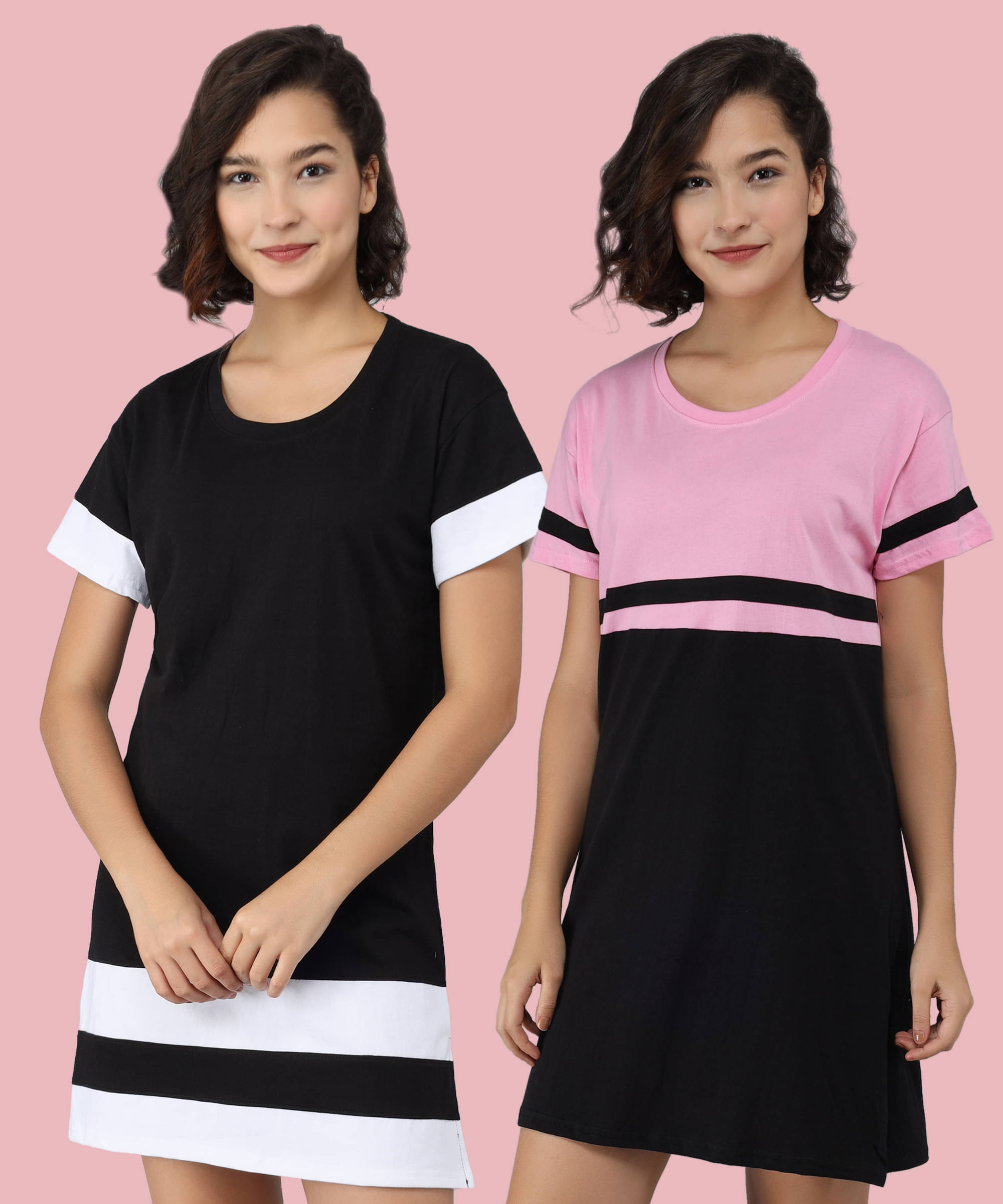     			GRAND MALBORK Women Cotton Striped Regular Fit Round Neck T-Shirt ( Multicolor )