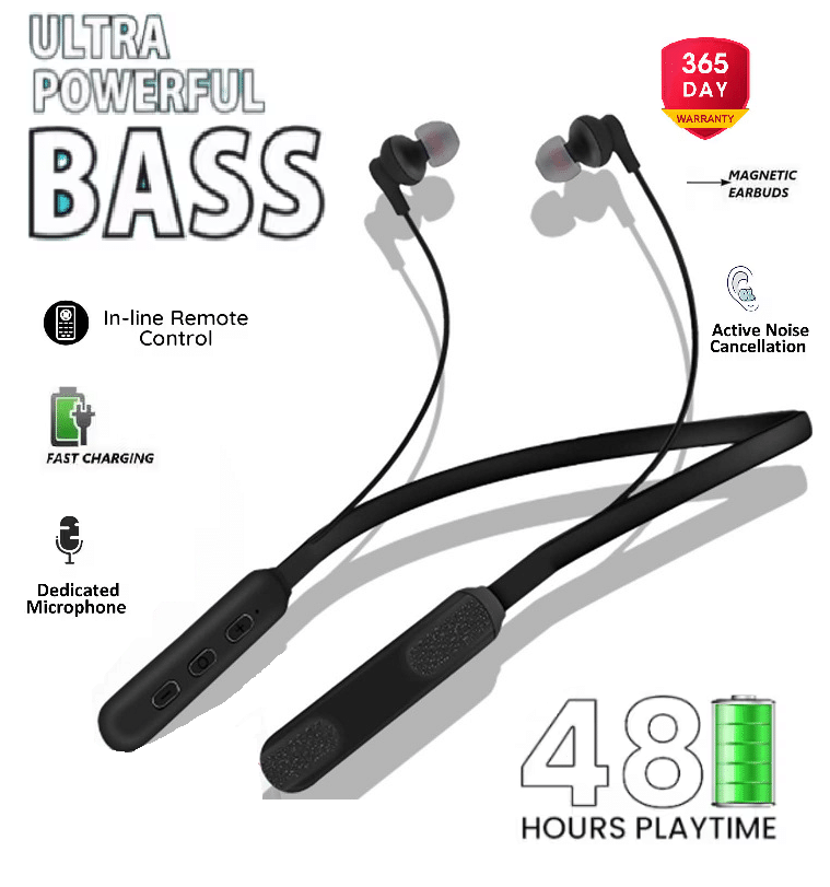     			HUG PUPPY In-the-ear Bluetooth Headset with Upto 12h Talktime Deep Bass - Black