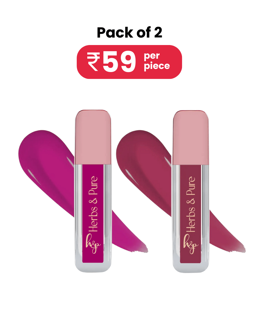 Herbs and Pure Peachy Nude, Matte, Bold, Smudge-Proof, Liquid Lipstick (Pack of 1 of 2 (4ml) Herbs and Pure Peachy Nude, Matte, Bold, Smudge-Proof, Liquid Lipstick (Pack of 1 of 2 (4ml)