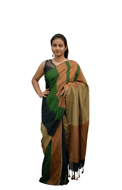     			KAMANA TEXTILE QUALITY FASHION Cotton Woven Saree With Unstitched Blouse Piece ( Multicolor 3 )