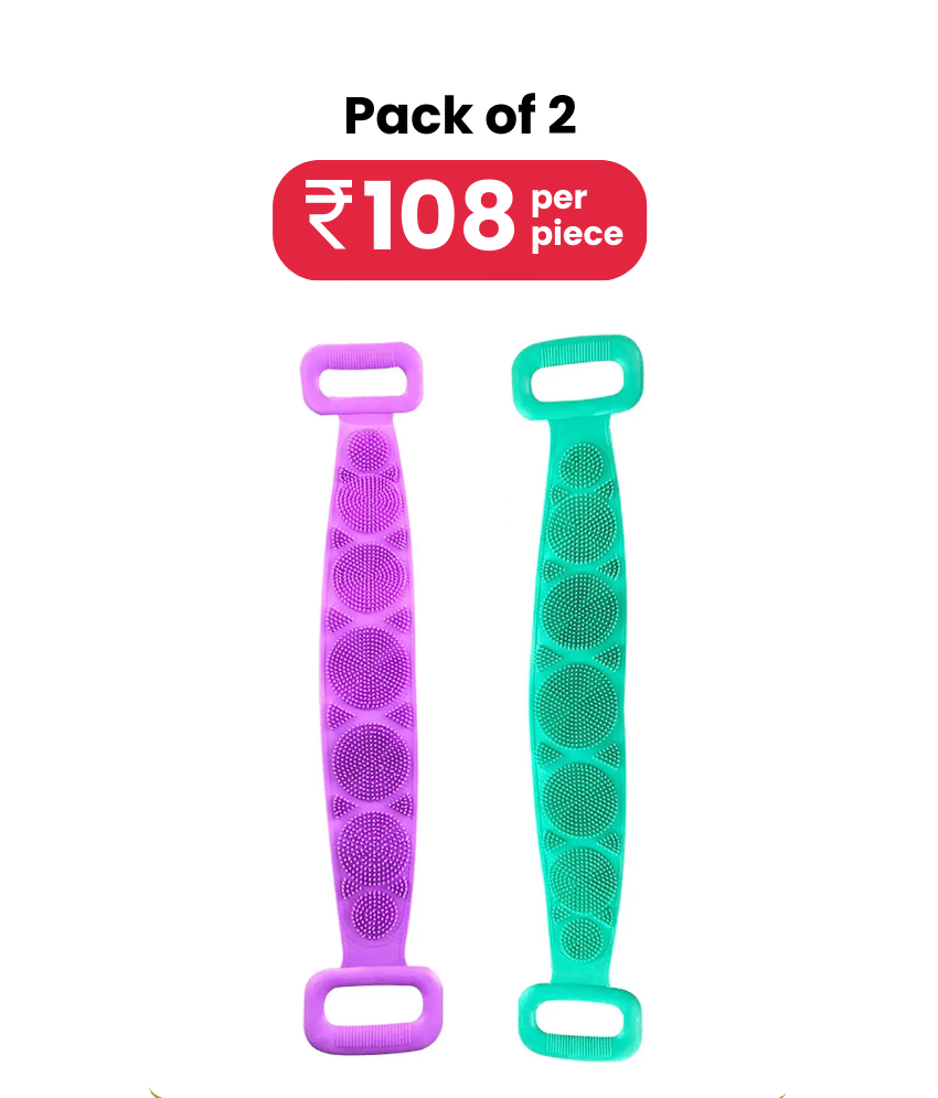KRISHTAL TRADING BATH BRUSH Short Handle Back Scrubber Pack of 2 - Body Care - Loofah and Other Tools | Buy online on ZillyBuy