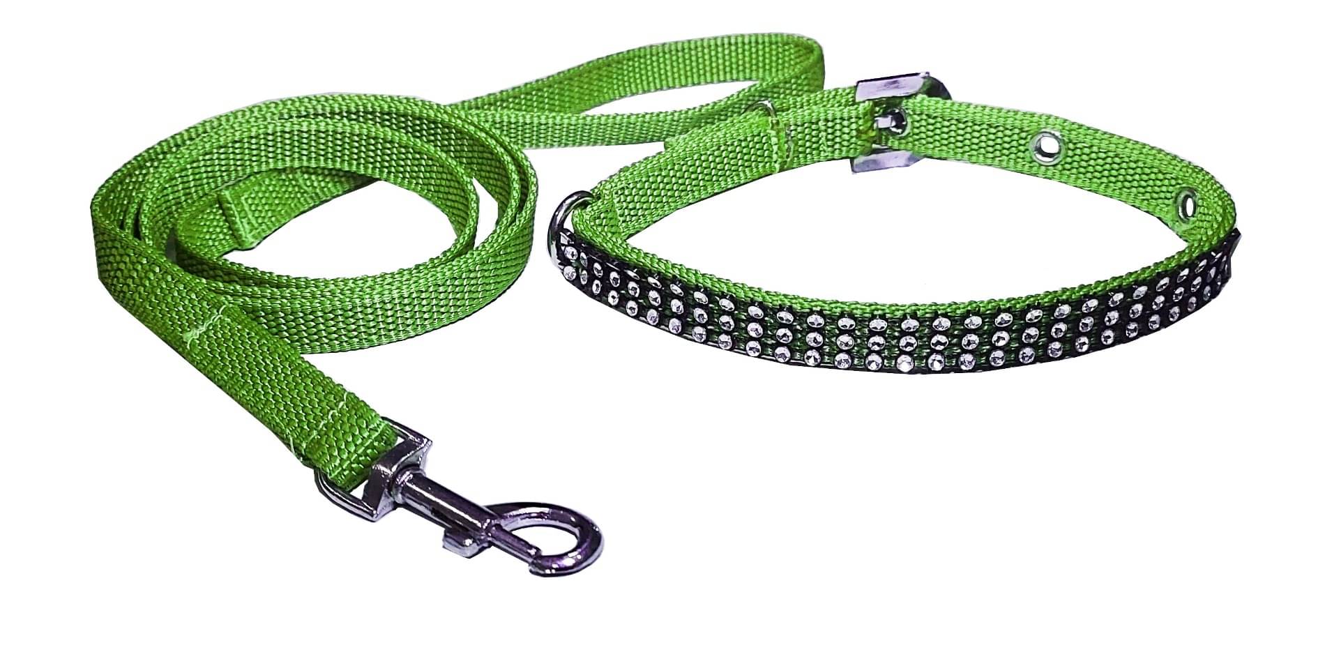     			Petshop7 Green Combo (Collar Belt and Leash) ( X-Small )