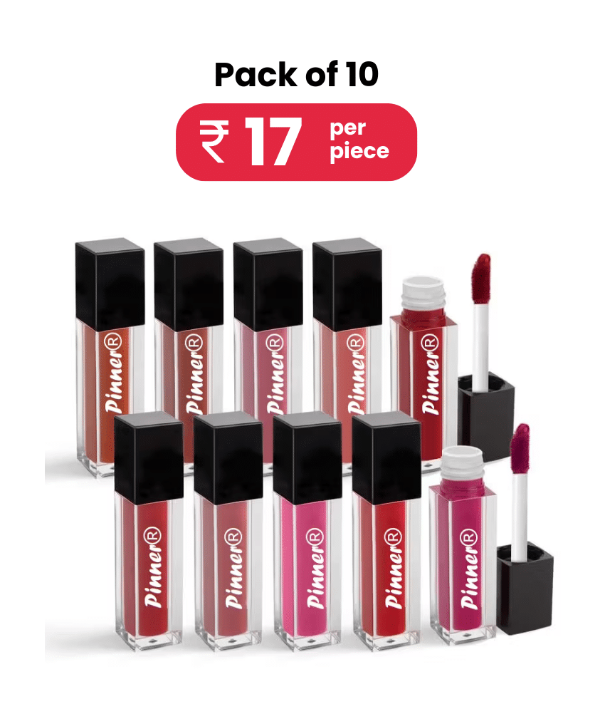     			Pinner Multi Shade Matte Lipstick (Set of 10)
