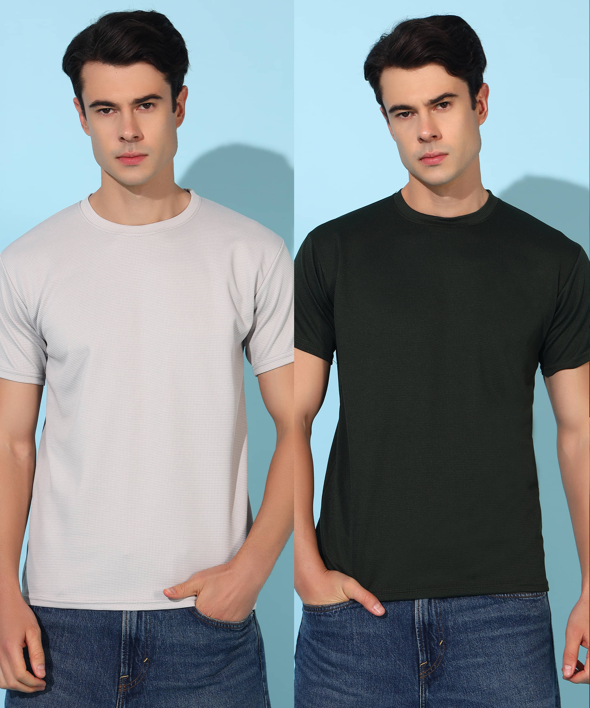 Quin Fletcher Men Polyester Regular Fit Solid T-Shirt ( Multicolor ) Quin Fletcher Men Polyester Regular Fit Solid T-Shirt ( Multicolor )