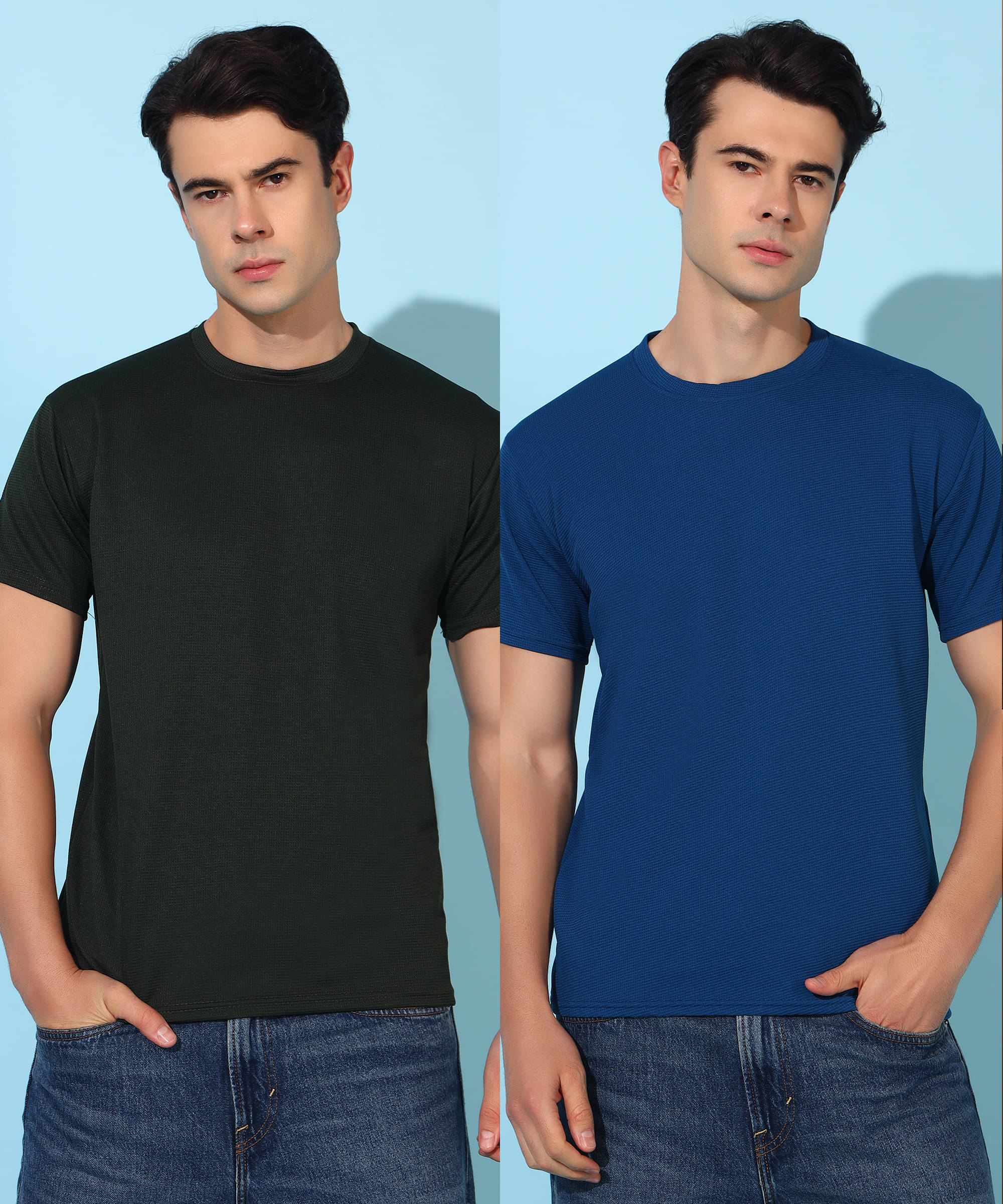 Quin Fletcher Men Polyester Regular Fit Solid T-Shirt ( Multicolor ) Quin Fletcher Men Polyester Regular Fit Solid T-Shirt ( Multicolor )