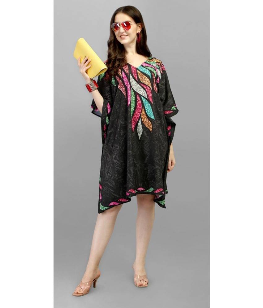 SILK SUTRA Women Satin Printed Kaftan ( Mustard ) SILK SUTRA Women Satin Printed Kaftan ( Mustard )