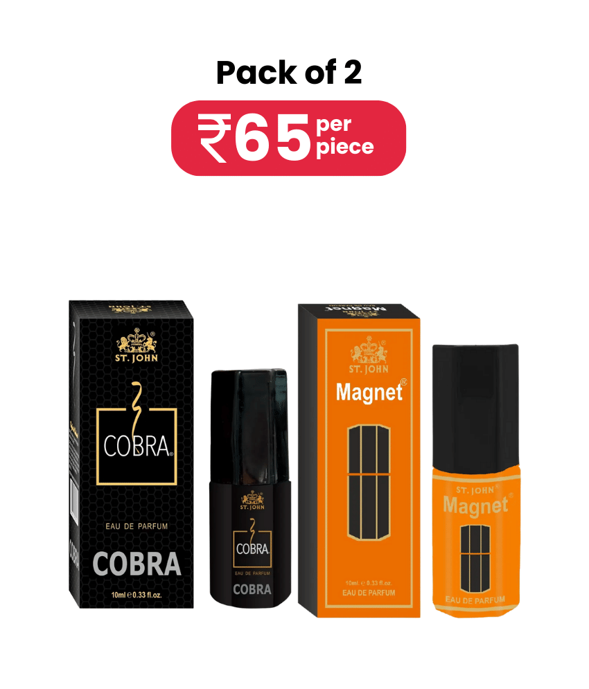 ST.JOHN Cobra Classic 10ml & Magnet 10ml Pocket Perfume For Men For Men (20ml)- Pack of 2
