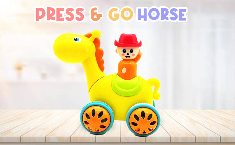 ToyBharat Small Push n go Horse  Push n Go toy| Intractive Toy     			ToyBharat Small Push n go Horse  Push n Go toy| Intractive Toy