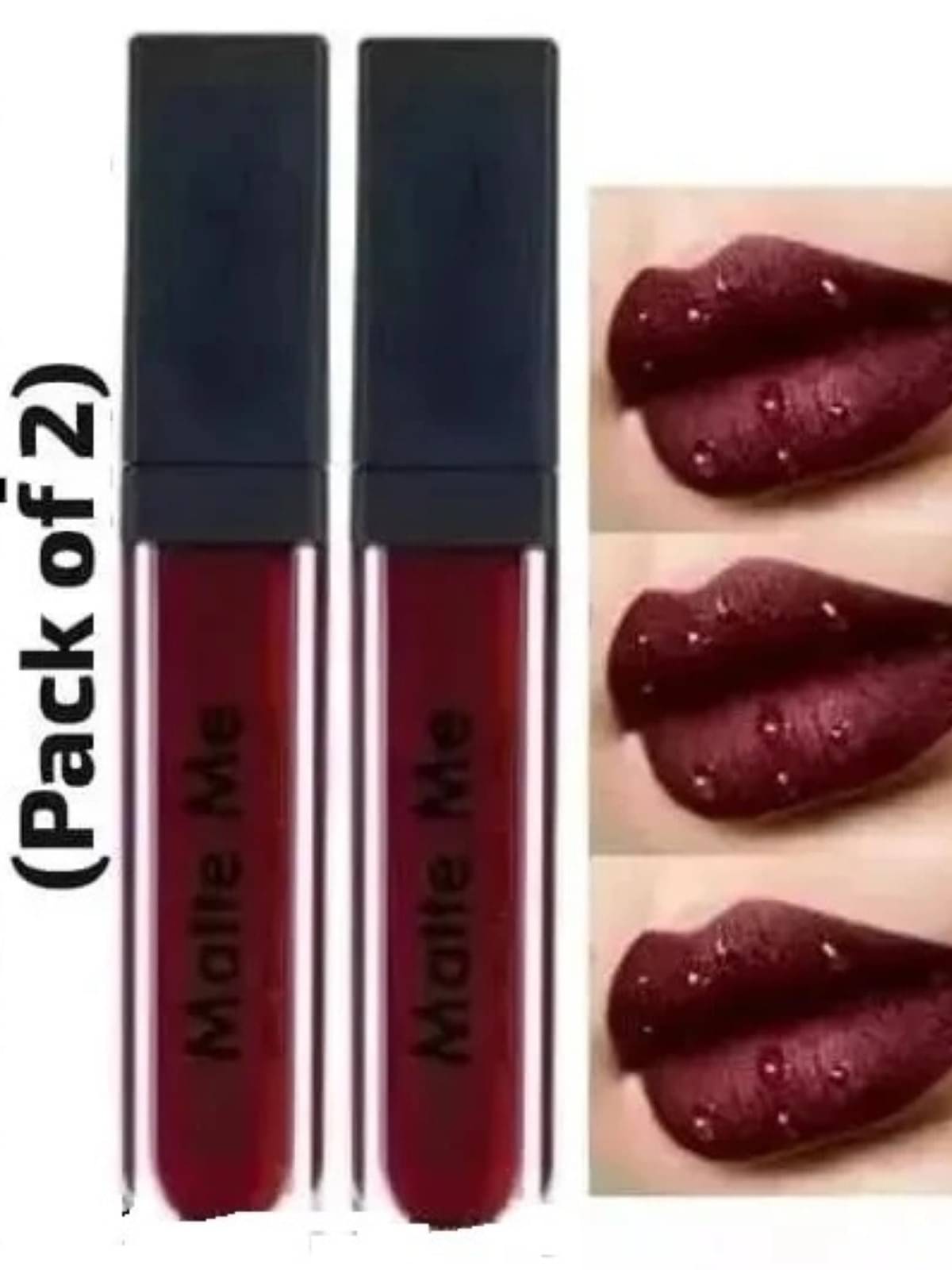     			Yelgo Maroon Matte Long Lasting Liquid Lipstick ( Pack of 2 )