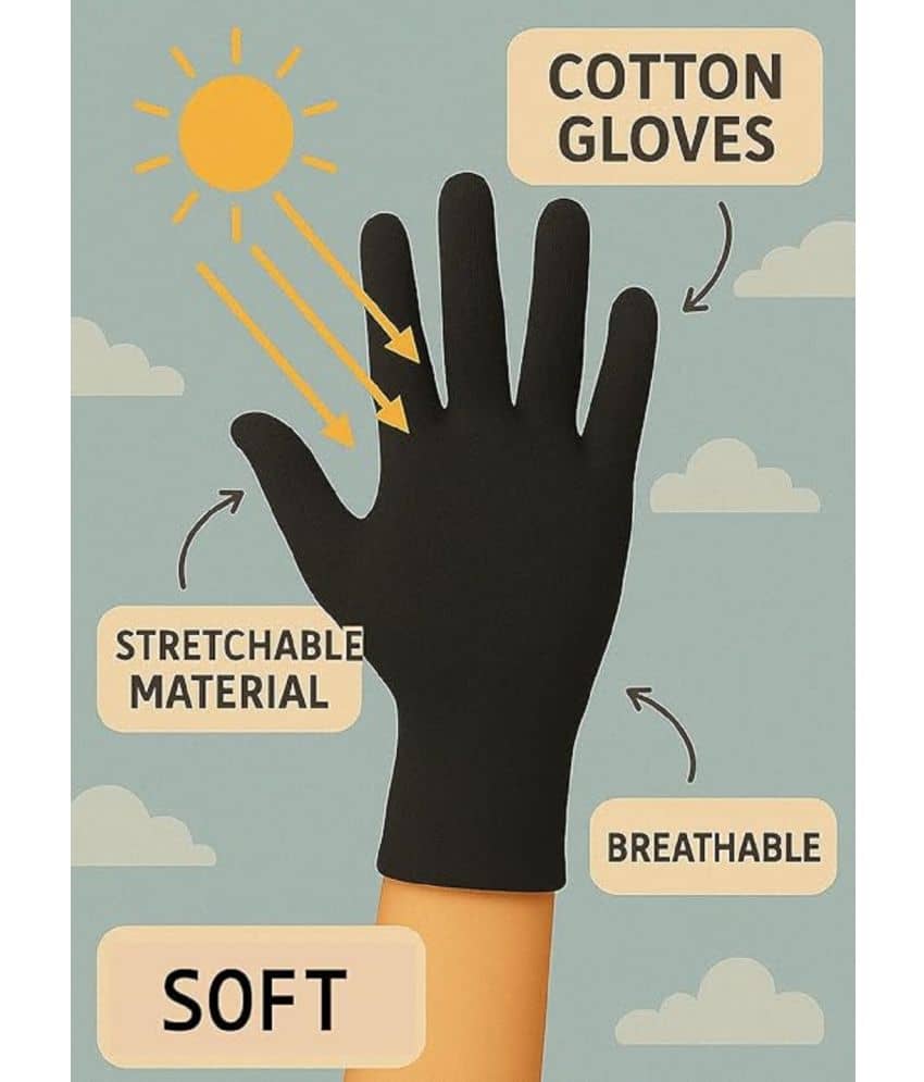 valdez Full Fingers Cotton Riding Gloves ( Pair of 1 )
