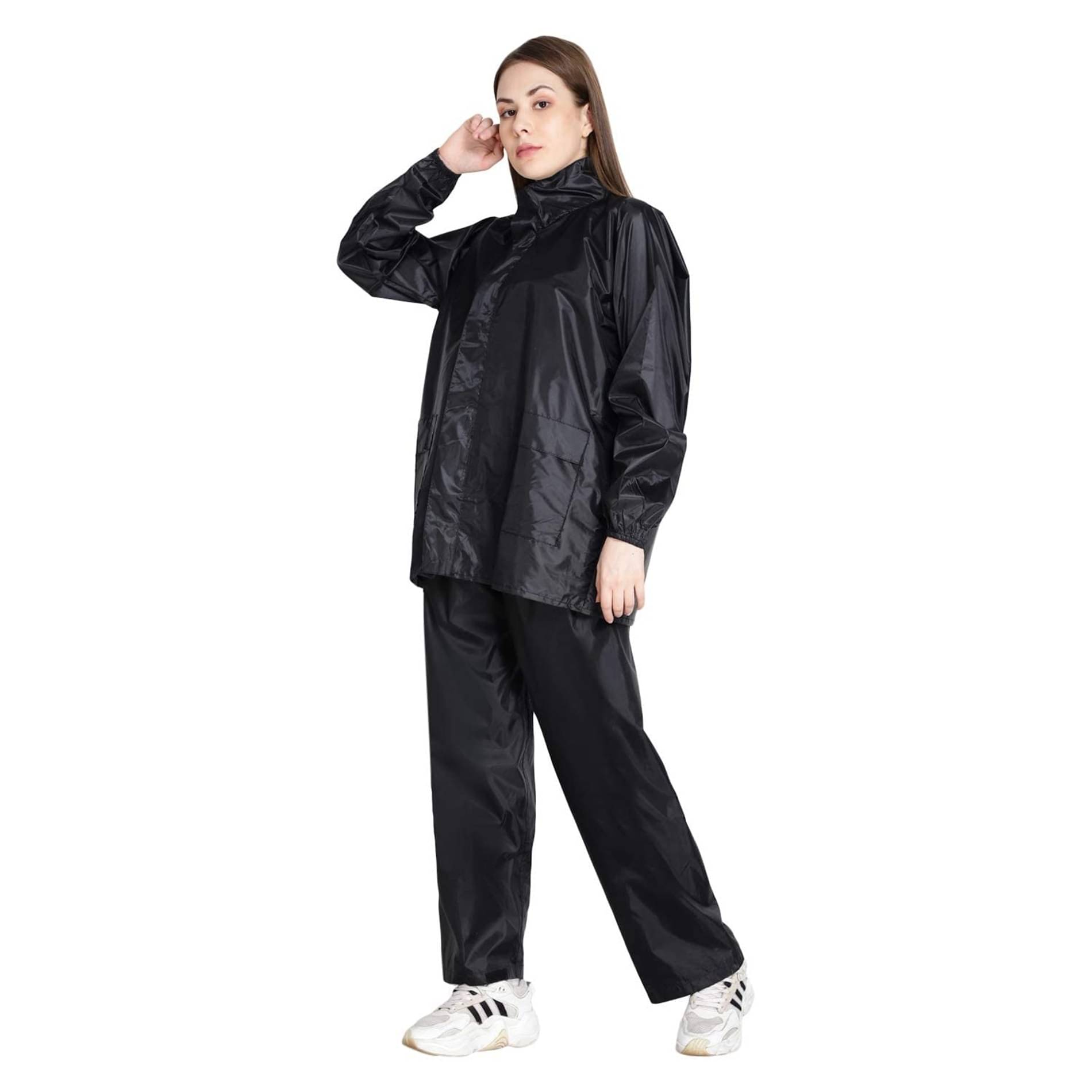 ATIPRIYA Polyester Raincoat Set - Black ATIPRIYA Polyester Raincoat Set - Black