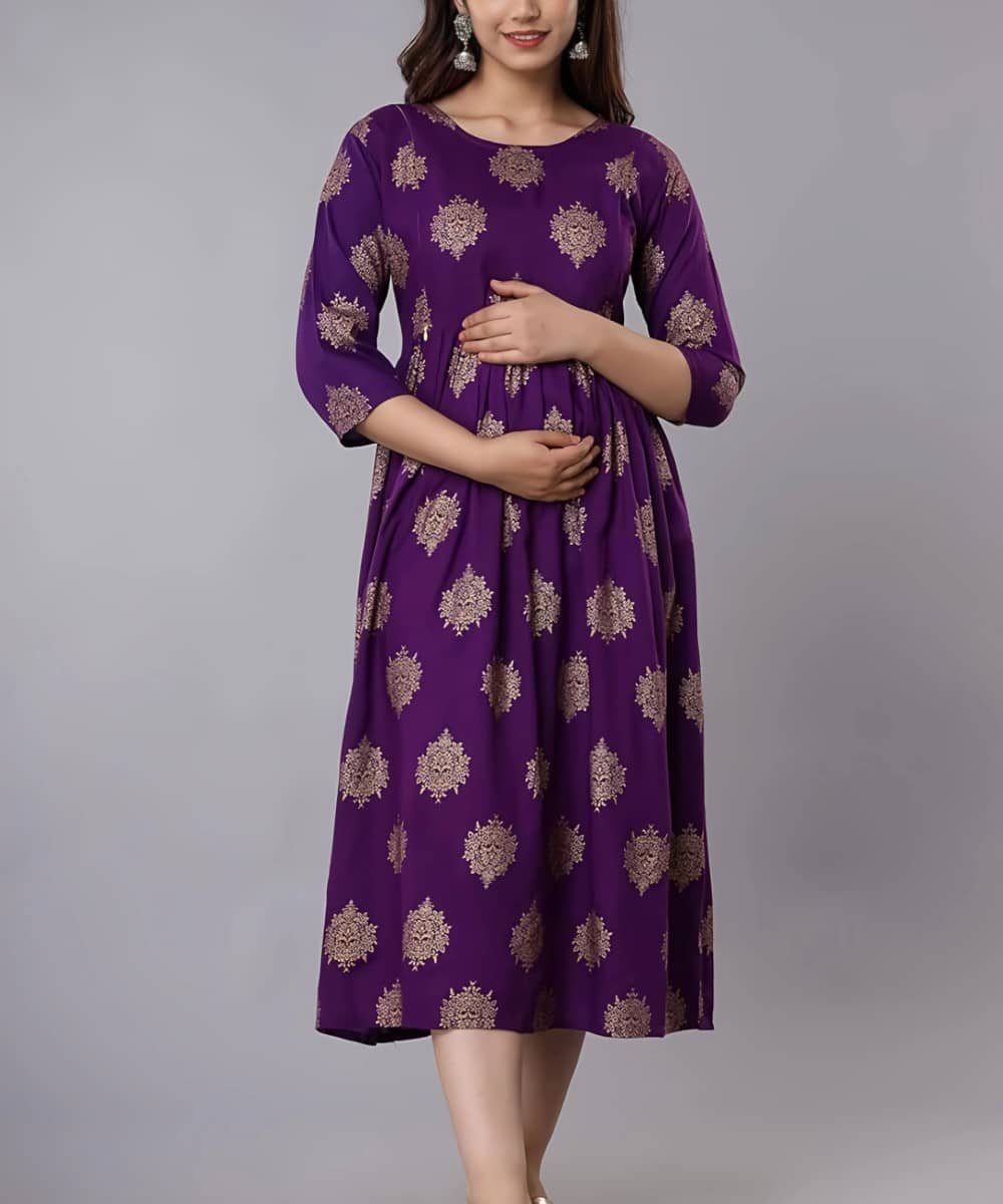 First Affair Green Viscose Women's Maternity Dress ( Pack of 1 )