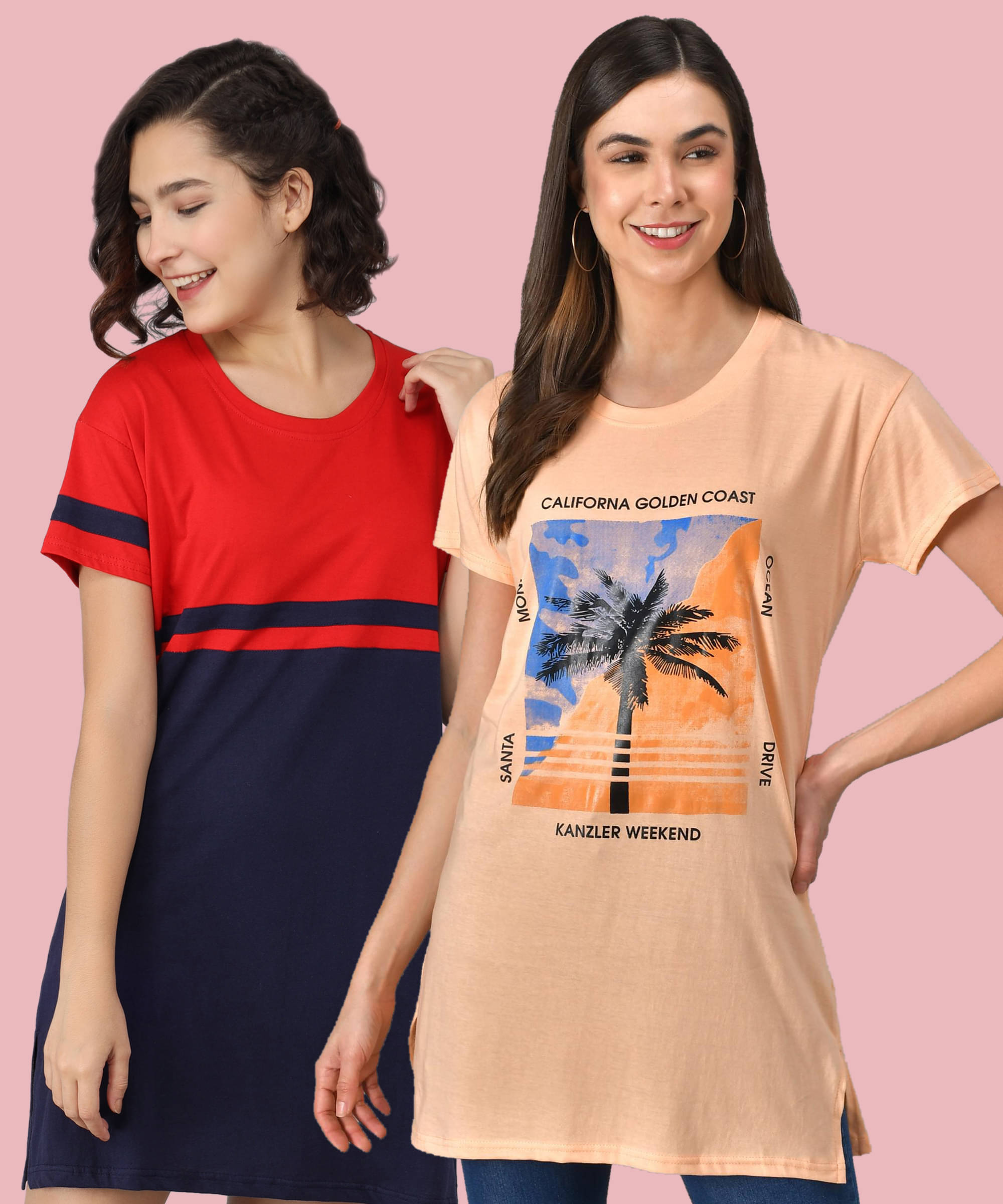     			GRAND MALBORK Women Cotton Printed Regular Fit Round Neck T-Shirt ( Multicolor )