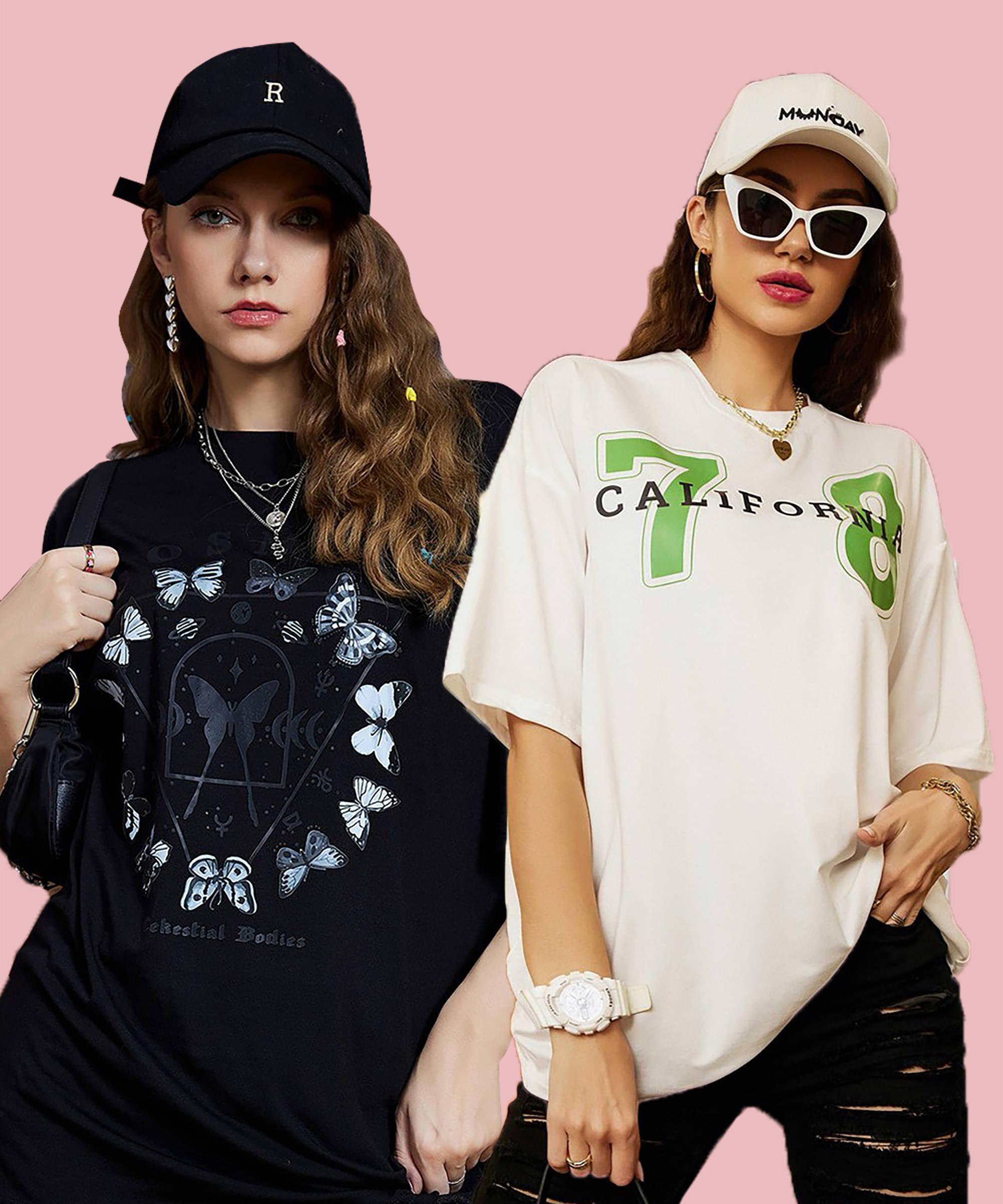 GRAND MALBORK Women Cotton Printed Oversized Fit Round Neck T-Shirt ( Multicolor ) GRAND MALBORK Women Cotton Printed Oversized Fit Round Neck T-Shirt ( Multicolor )