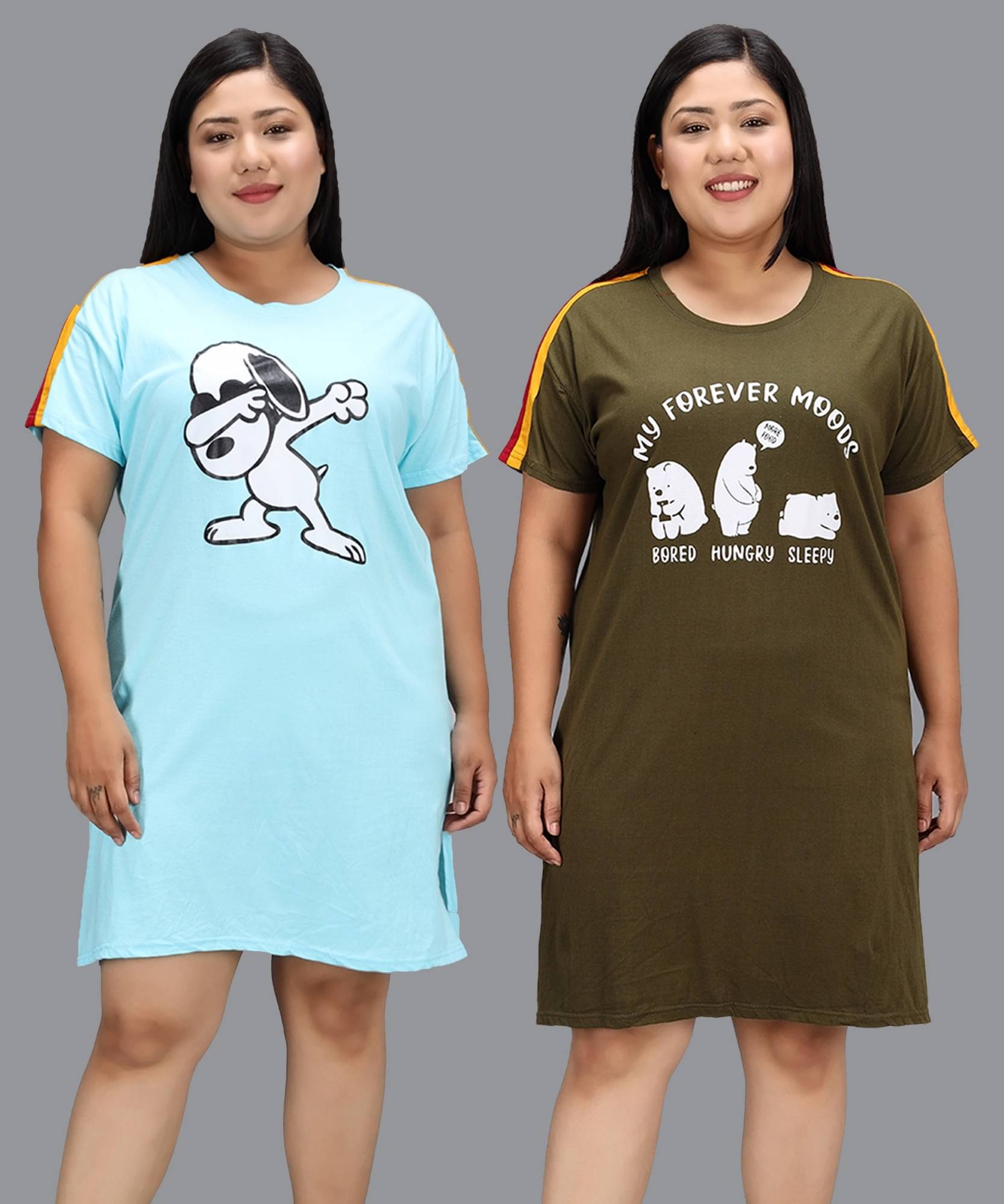     			GRAND MALBORK Women Cotton Printed Regular Fit Round Neck T-Shirt ( Multicolor )