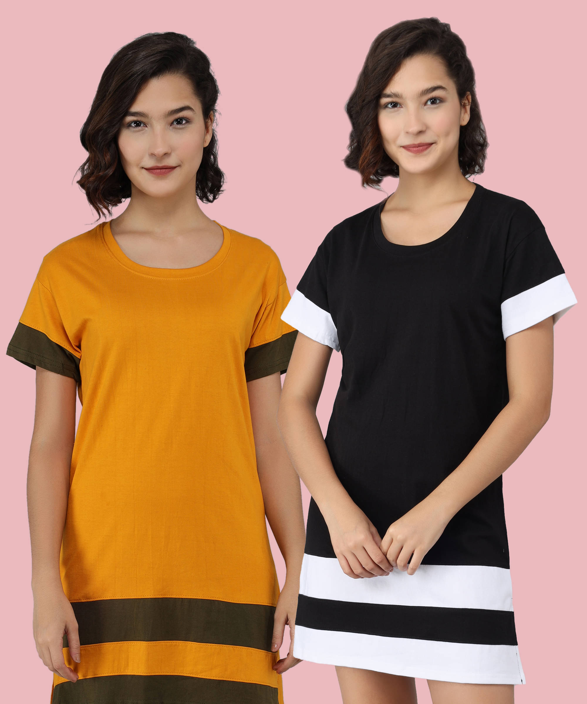 GRAND MALBORK Women Cotton Printed Regular Fit Round Neck T-Shirt ( Multicolor ) GRAND MALBORK Women Cotton Printed Regular Fit Round Neck T-Shirt ( Multicolor )