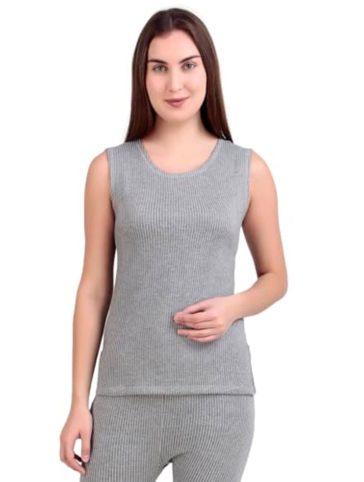 HAP Cotton Blend Thermal Tops - Grey Pack of 1