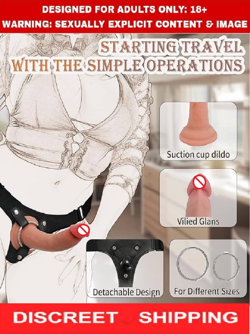 KAMYOG 7 inch Big Hollow Strap On Dildo with Vibration and belt Female Sex ToyKamyog 7 inch Big Hollow Strap Sex Toy