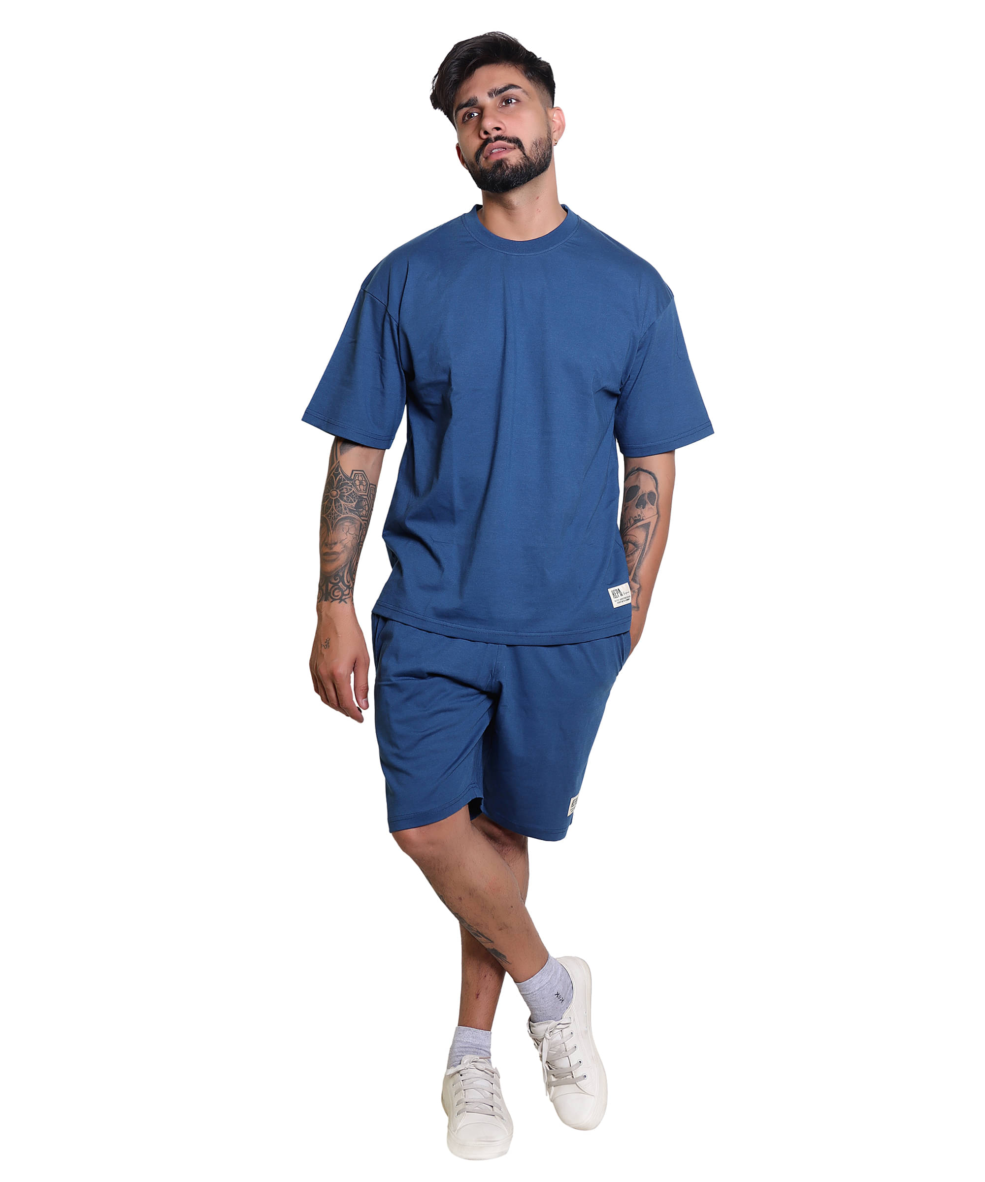     			Kepa Men's T-shirt With Shorts Co-Ords Set ( Pack of 1 , Blue )