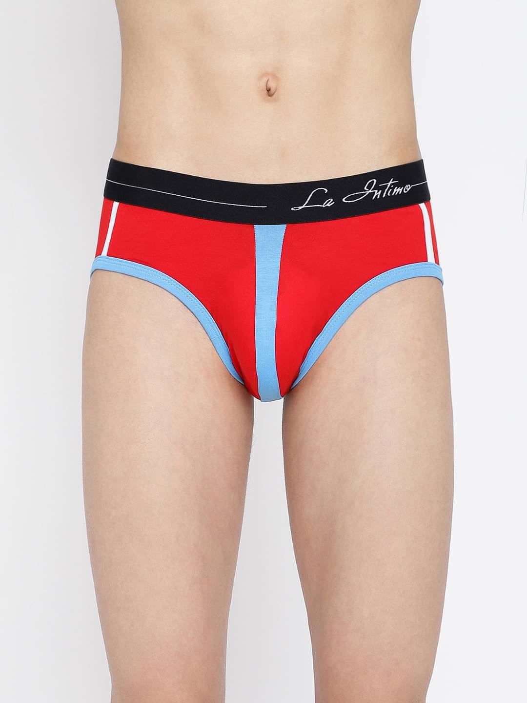     			La Intimo Pack of 1 Lycra Briefs For Men's ( Red )