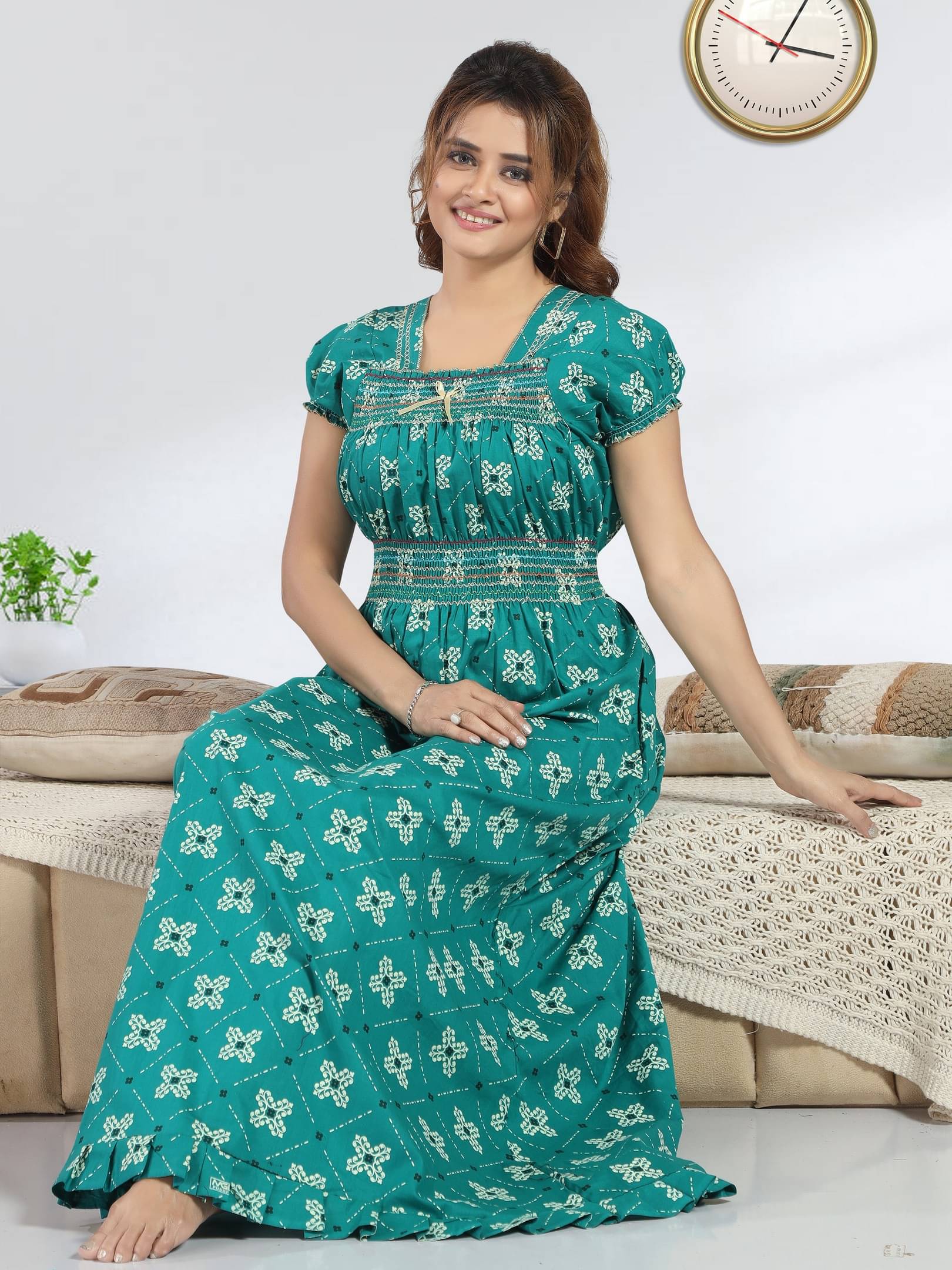     			Mallinath Multi Color Cotton Women's Nightwear Nighty & Night Gowns ( Pack of 1 )