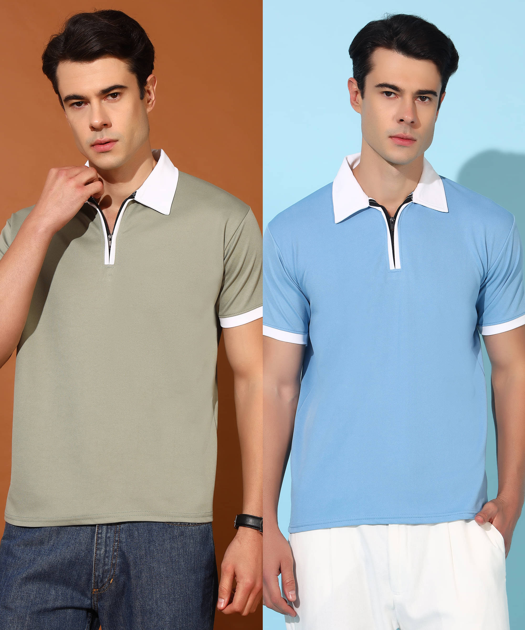     			Quin Fletcher Men Polyester Regular Fit Solid Polo T Shirt ( Multicolor )