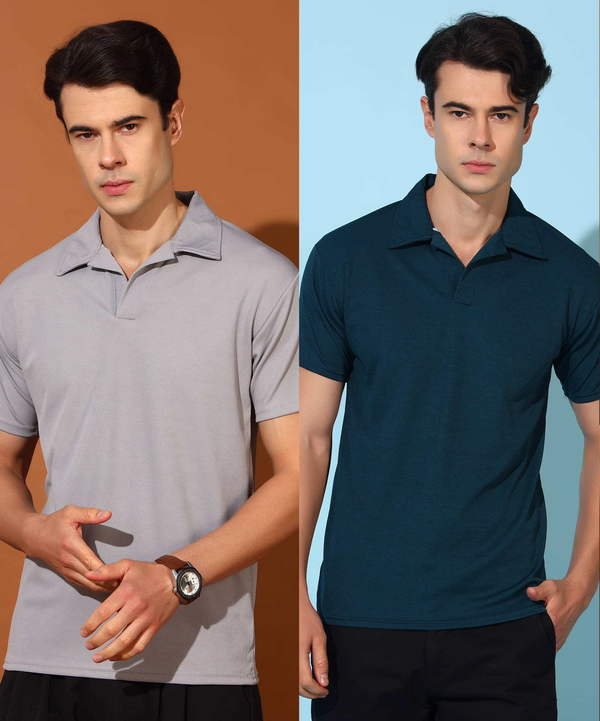 Quin Fletcher Men Polyester Regular Fit Solid Polo T Shirt ( Multicolor ) Quin Fletcher Men Polyester Regular Fit Solid Polo T Shirt ( Multicolor )