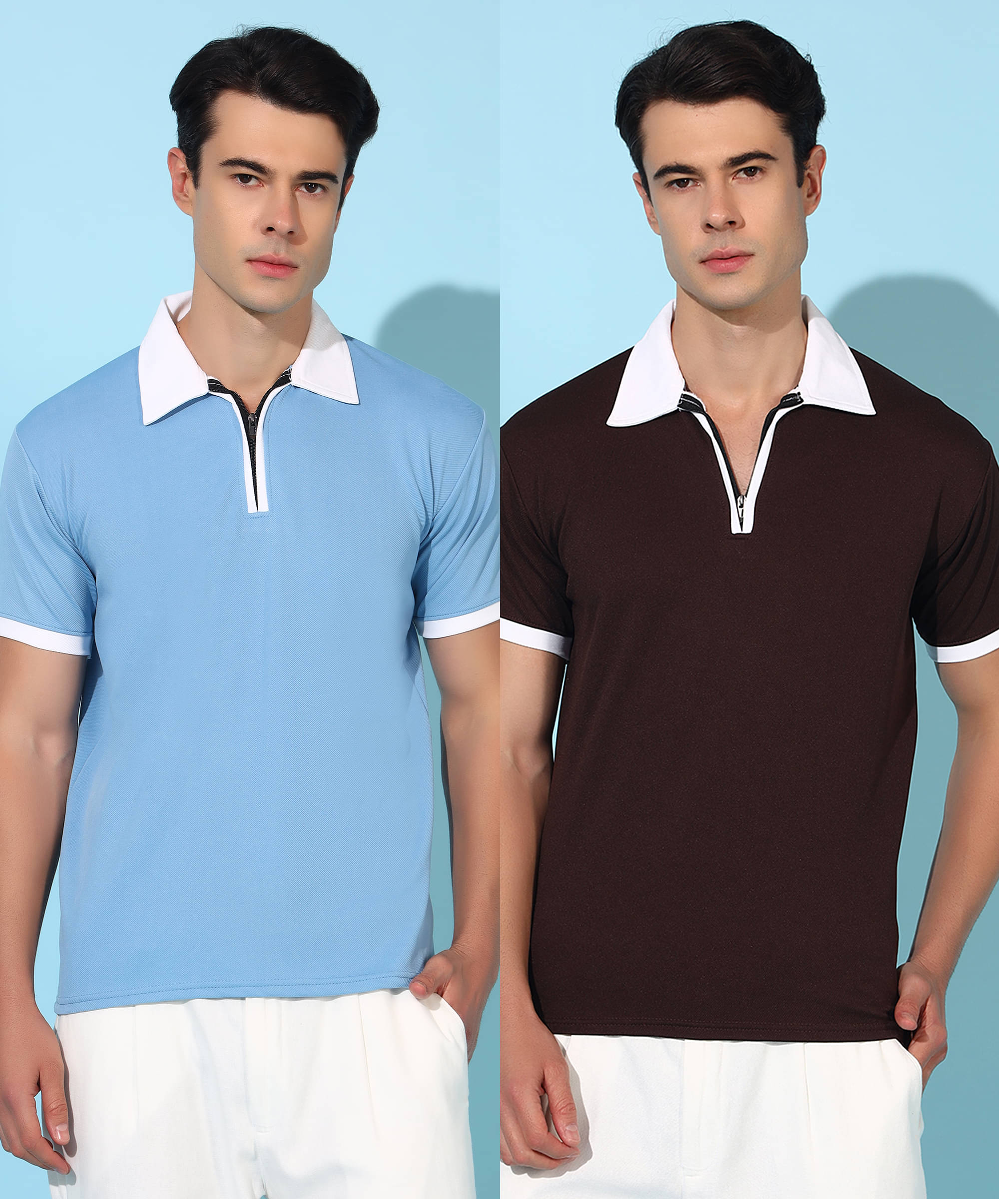     			Quin Fletcher Men Polyester Regular Fit Solid Polo T Shirt ( Multicolor )